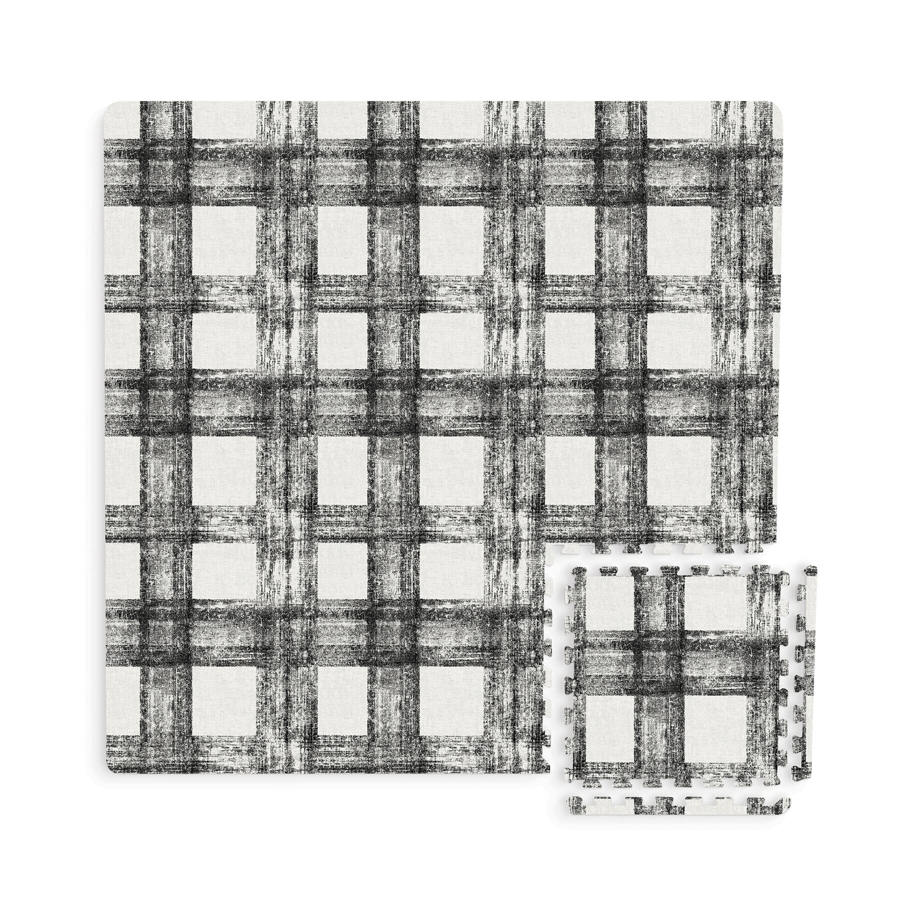 FloorPops Sawyer Plaid Interlocking Floor Tiles