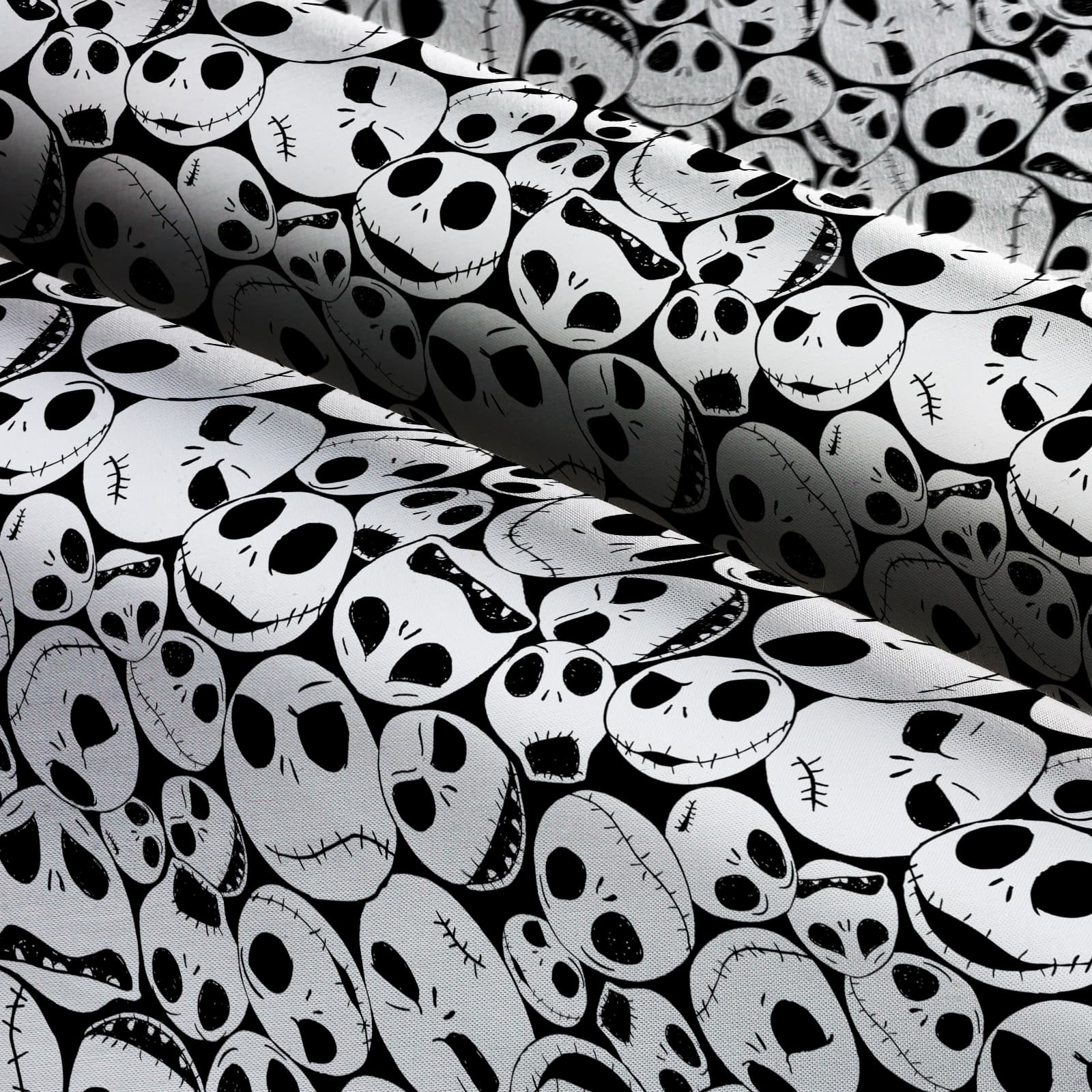 Disney&#xAE; Nightmare Before Christmas Black &#x26; White Jack Skellington Icon Print Cotton Fabric