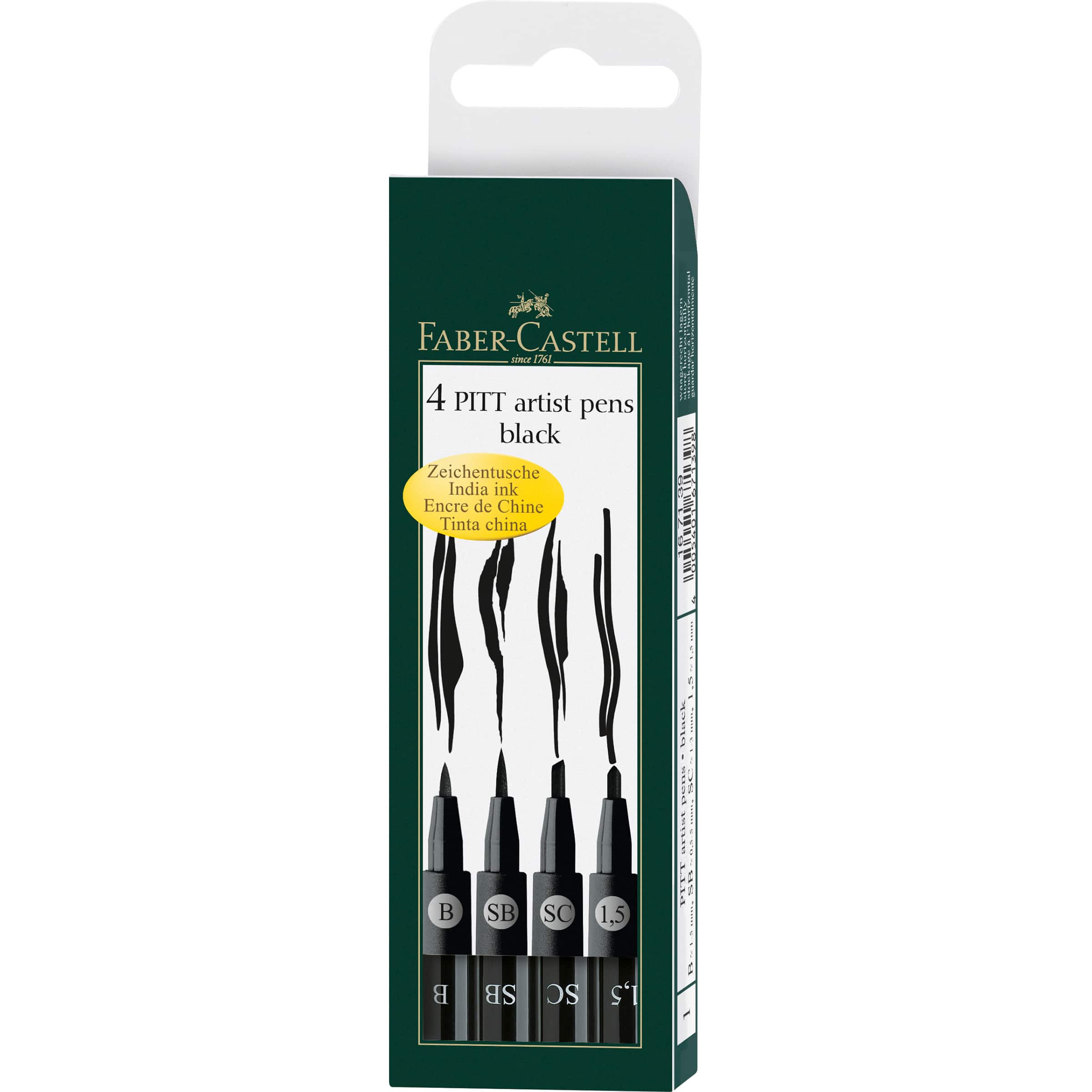 12 Packs: 4 ct. (48 total) Faber-Castell® PITT® Black Artist Pen Set