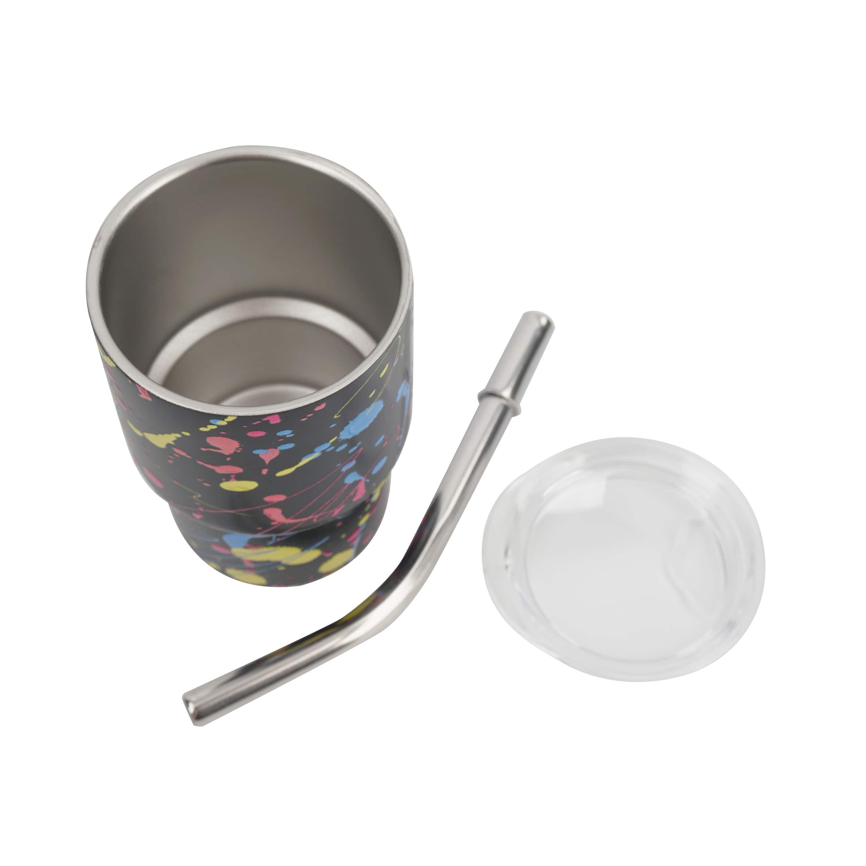 3oz. Mini Black Splatter Stainless Steel Insulated Tumbler by Ashland&#xAE;