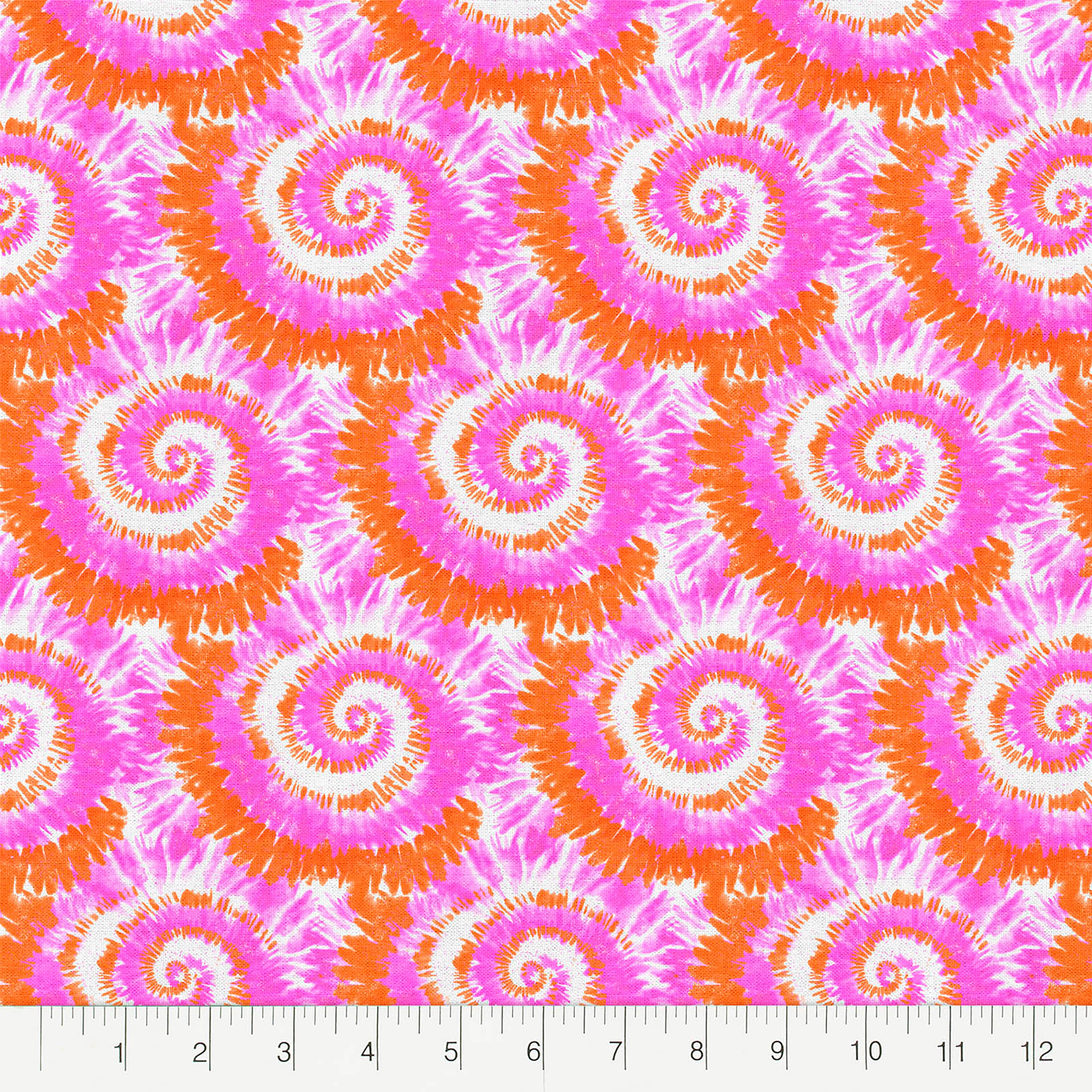 Fabric Editions Pink &#x26; Orange Tie Dye Cotton Fabric