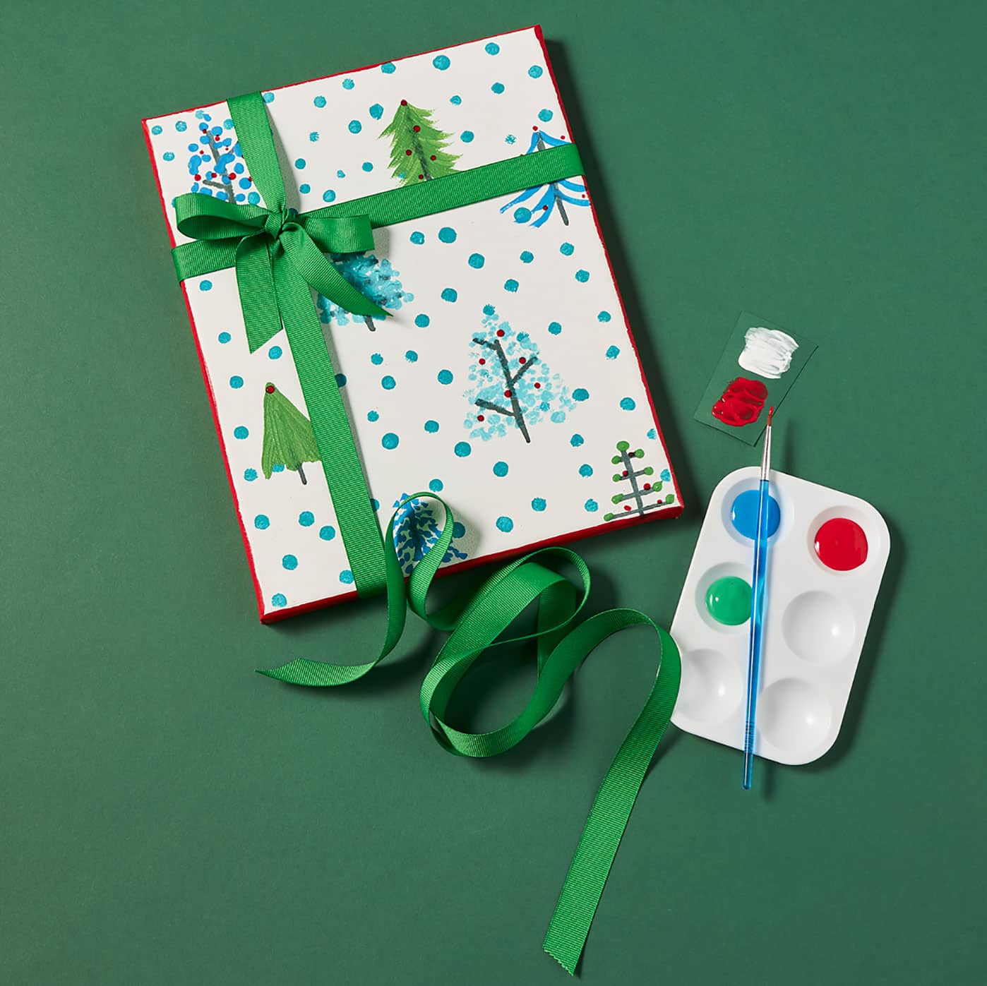 Hand-Painted Christmas Tree Canvas