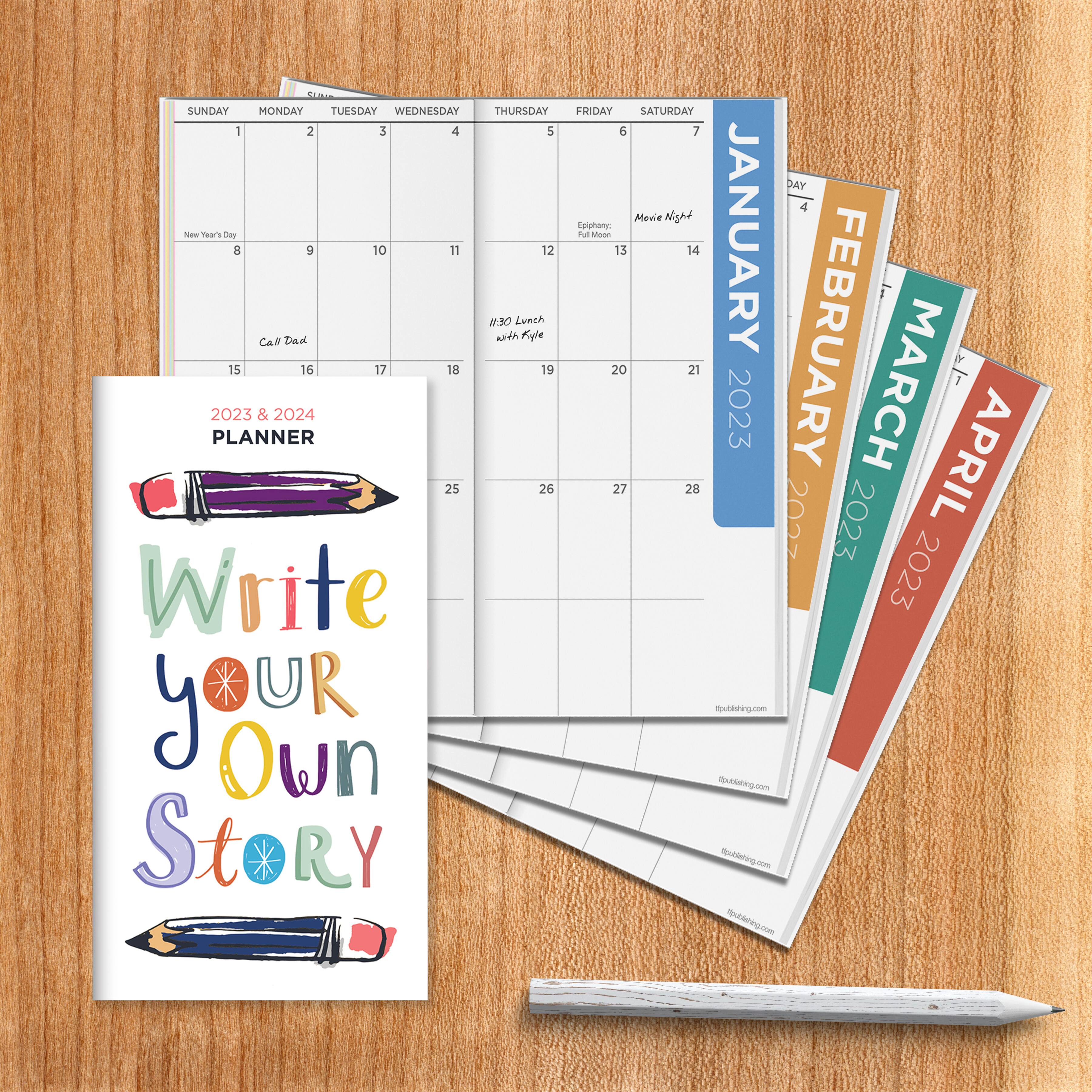TF Publishing 2023-2024 Write Your Story 2-Year Small Monthly Pocket Planner