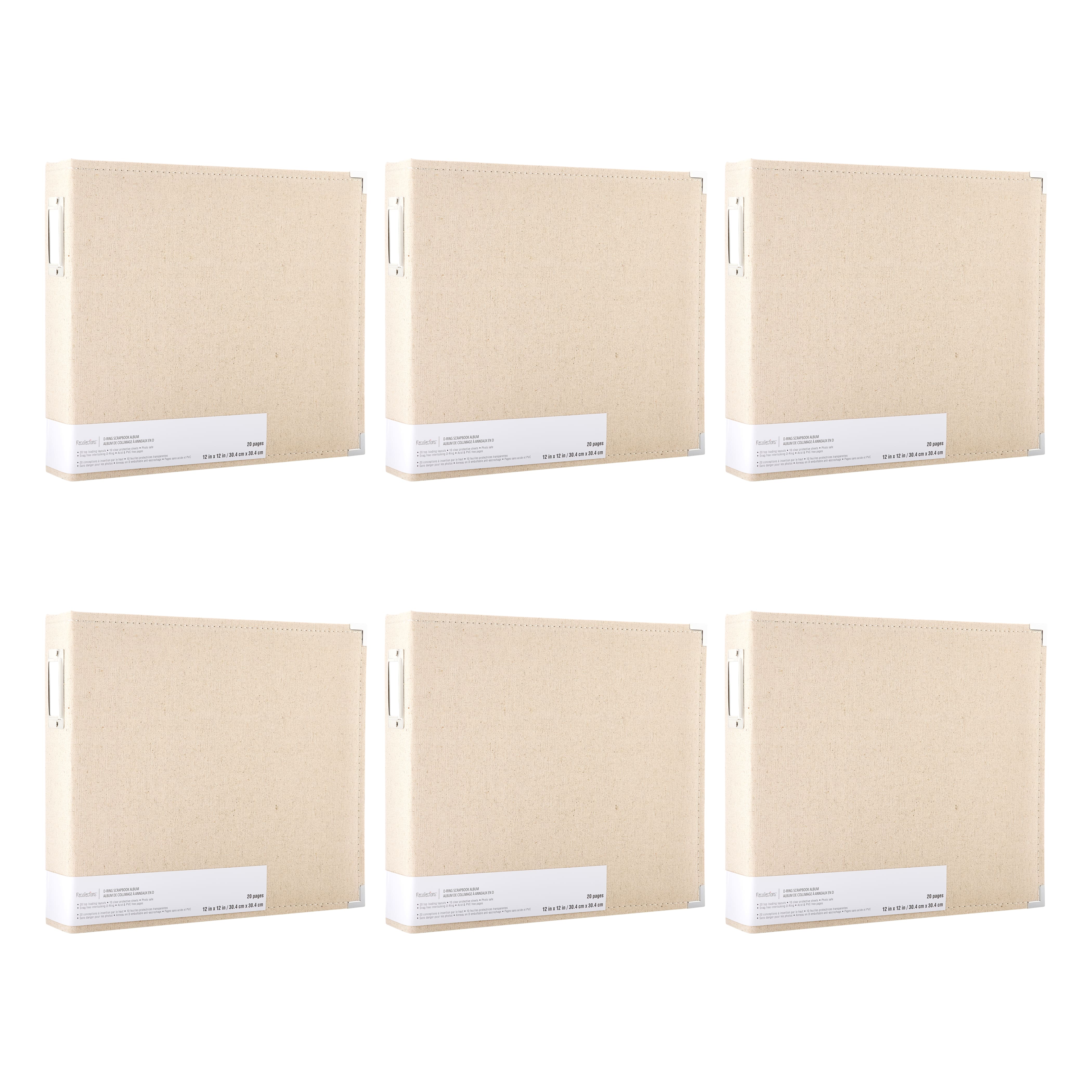 6 Pack: Oatmeal D-Ring Scrapbook Album by Recollections&#x2122;