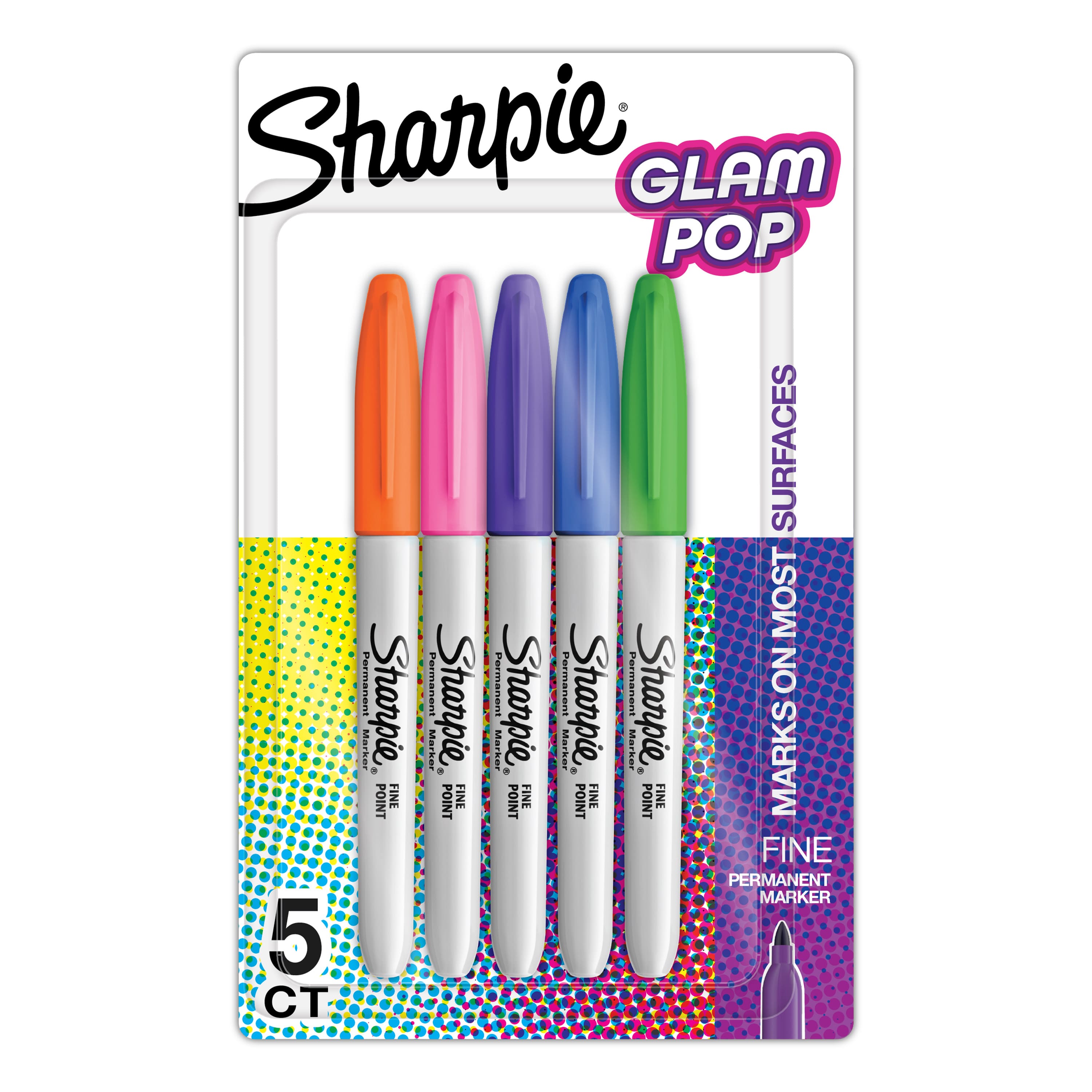 Sharpie® Glam Pop Color Fine Tip Permanent Markers