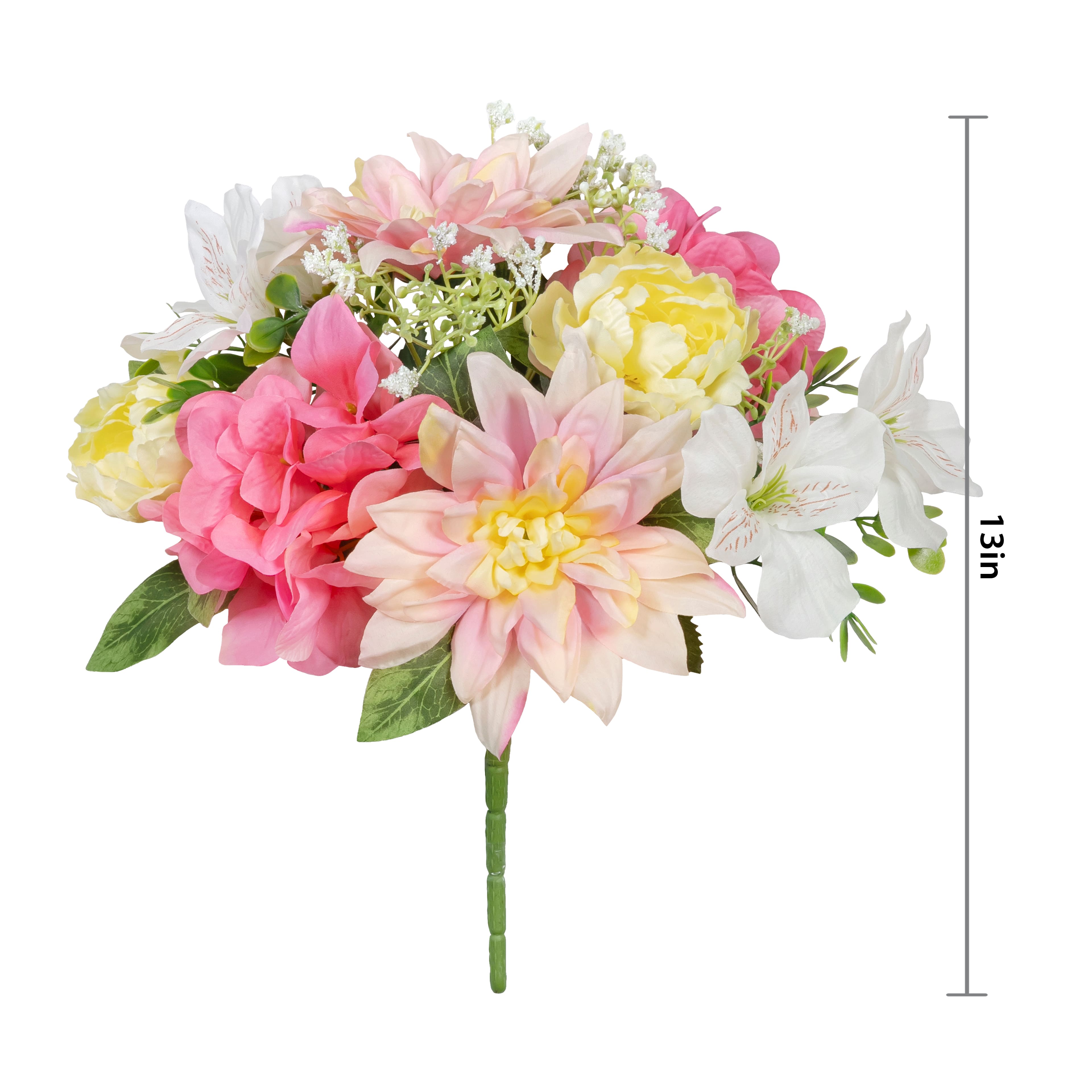 Pink &#x26; White Mixed Dahlia &#x26; Hydrangea Bush by Ashland&#xAE;