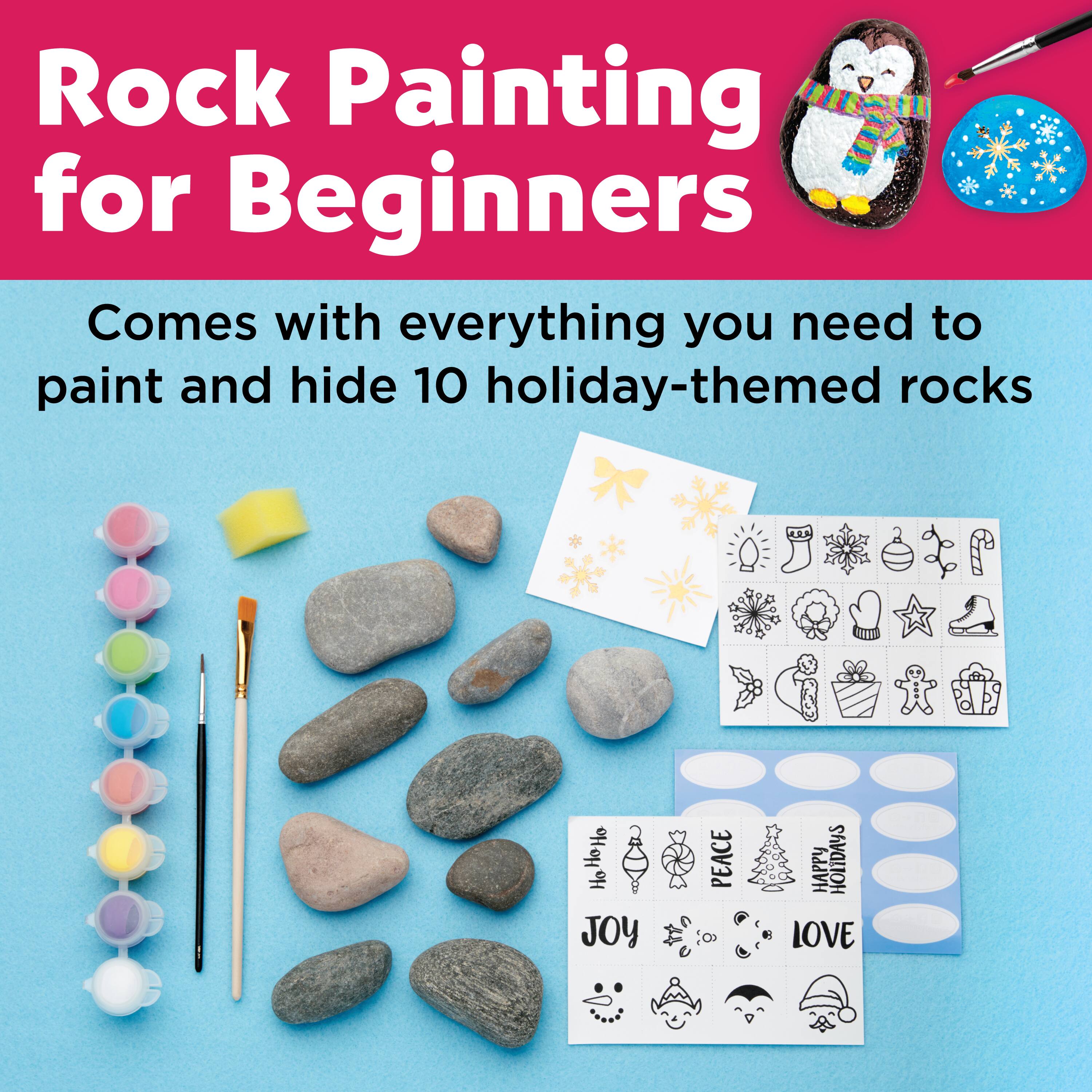 Creativity for Kids® Holiday Hide & Seek Rock Painting Kit