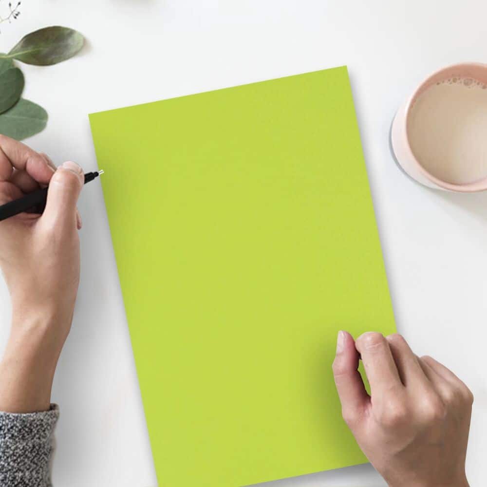 JAM Paper Ultra Lime Green Bright Hue 8.5" x 14" 24lb. Recycled Colored Legal Paper, 500 Sheets