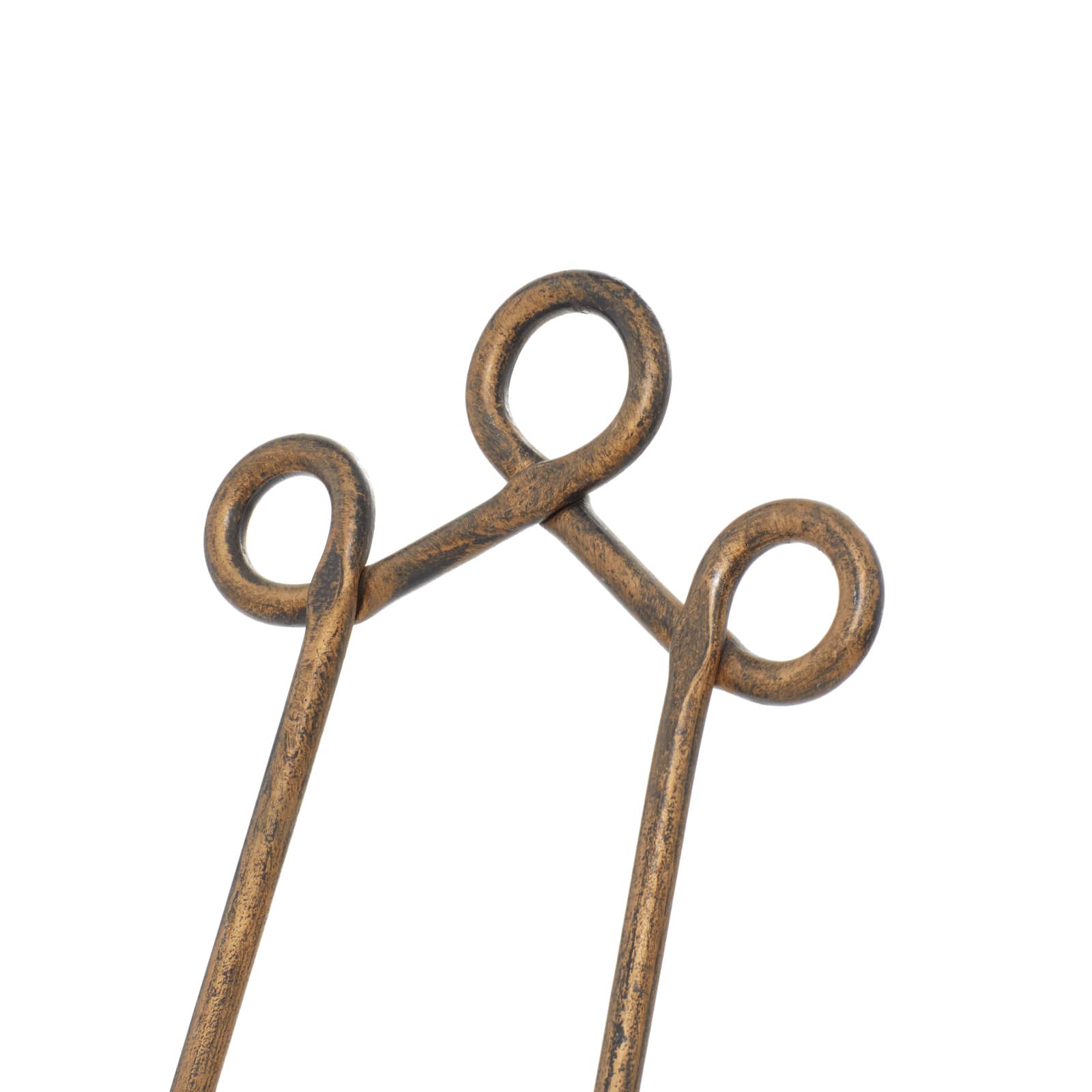 Traditional Scrolling Gold Metal Easel, 19&#x22; x 7&#x22; x 10&#x22;