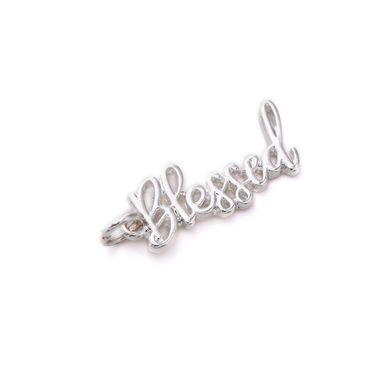 Charmalong&#x2122; Silver Plated Blessed Charm by Bead Landing&#x2122;