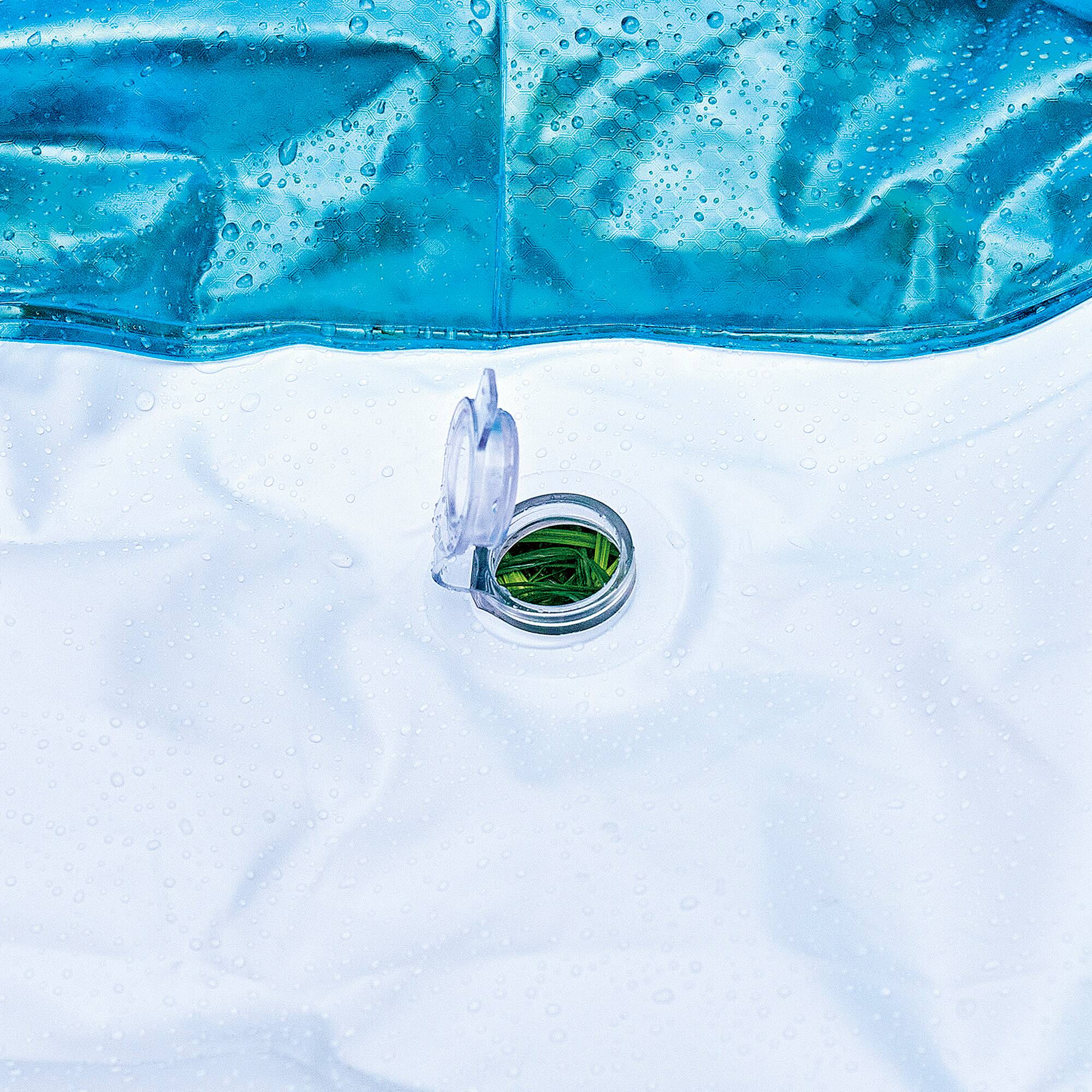 Pool Central® 5ft. Inflatable Blue & White 2-Ring Swimming Pool