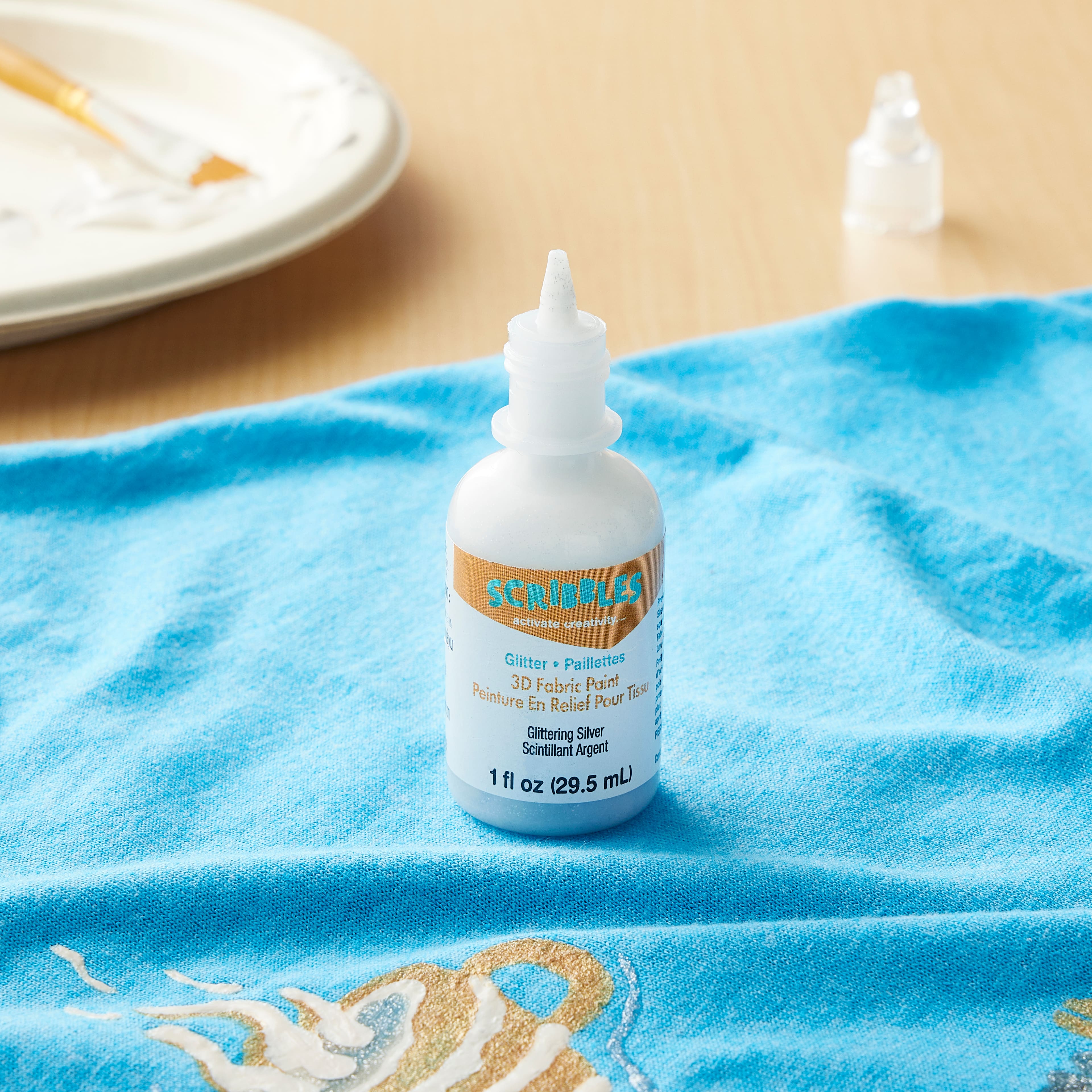 12 Pack: Scribbles® Glitter 3D Fabric Paint