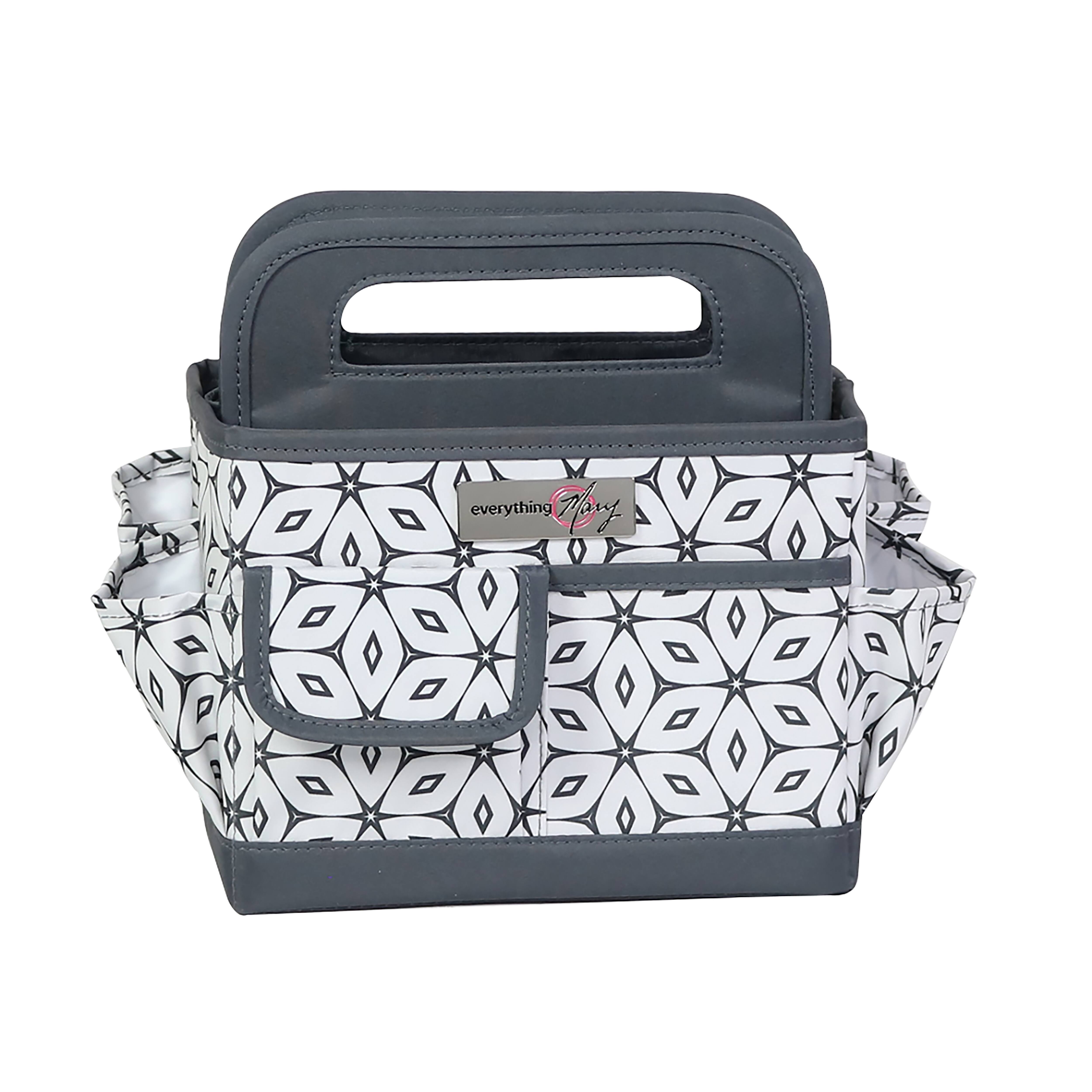 Everything Mary Geometric Gray & White Craft Caddy