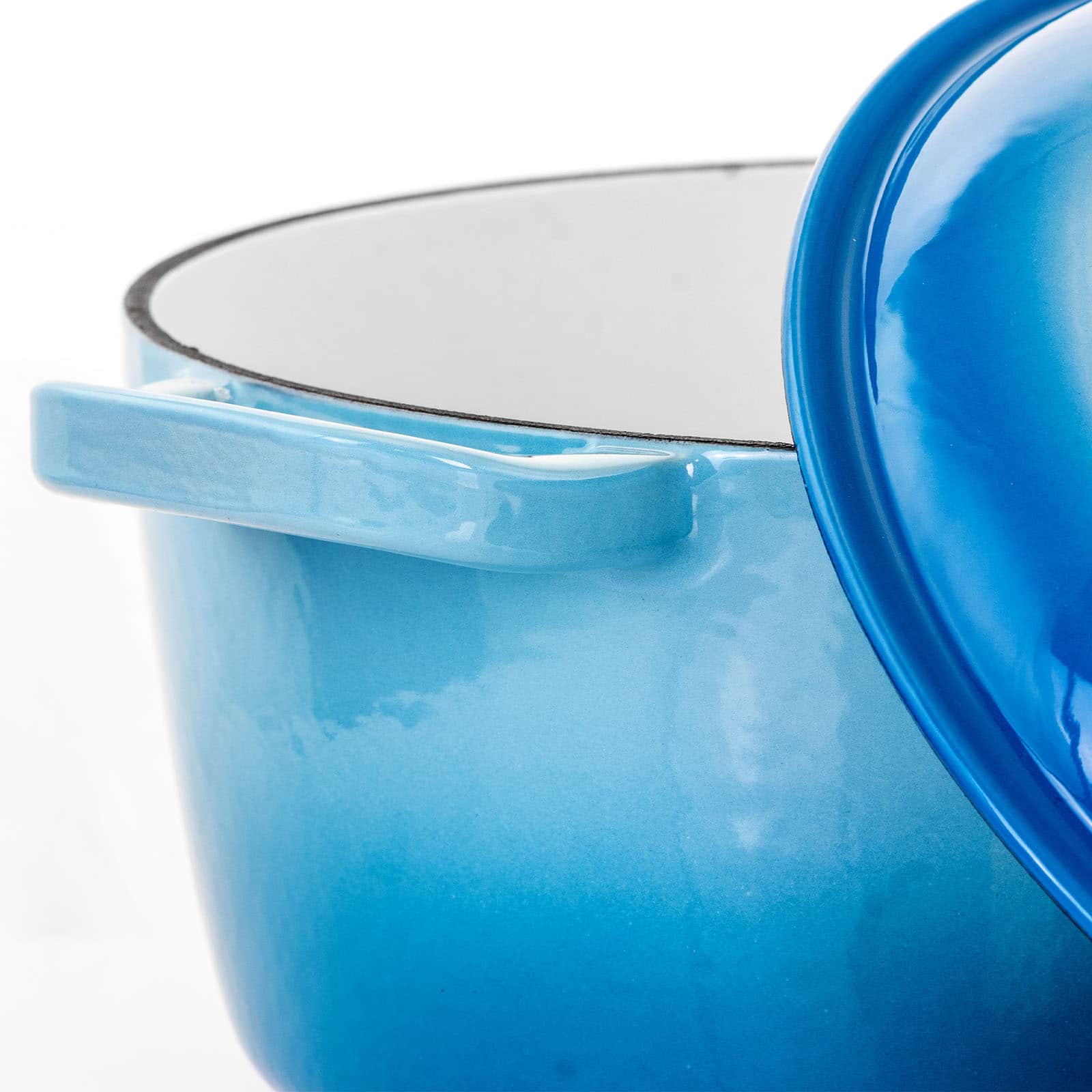 MegaChef Blue Enameled Cast Iron Casserole