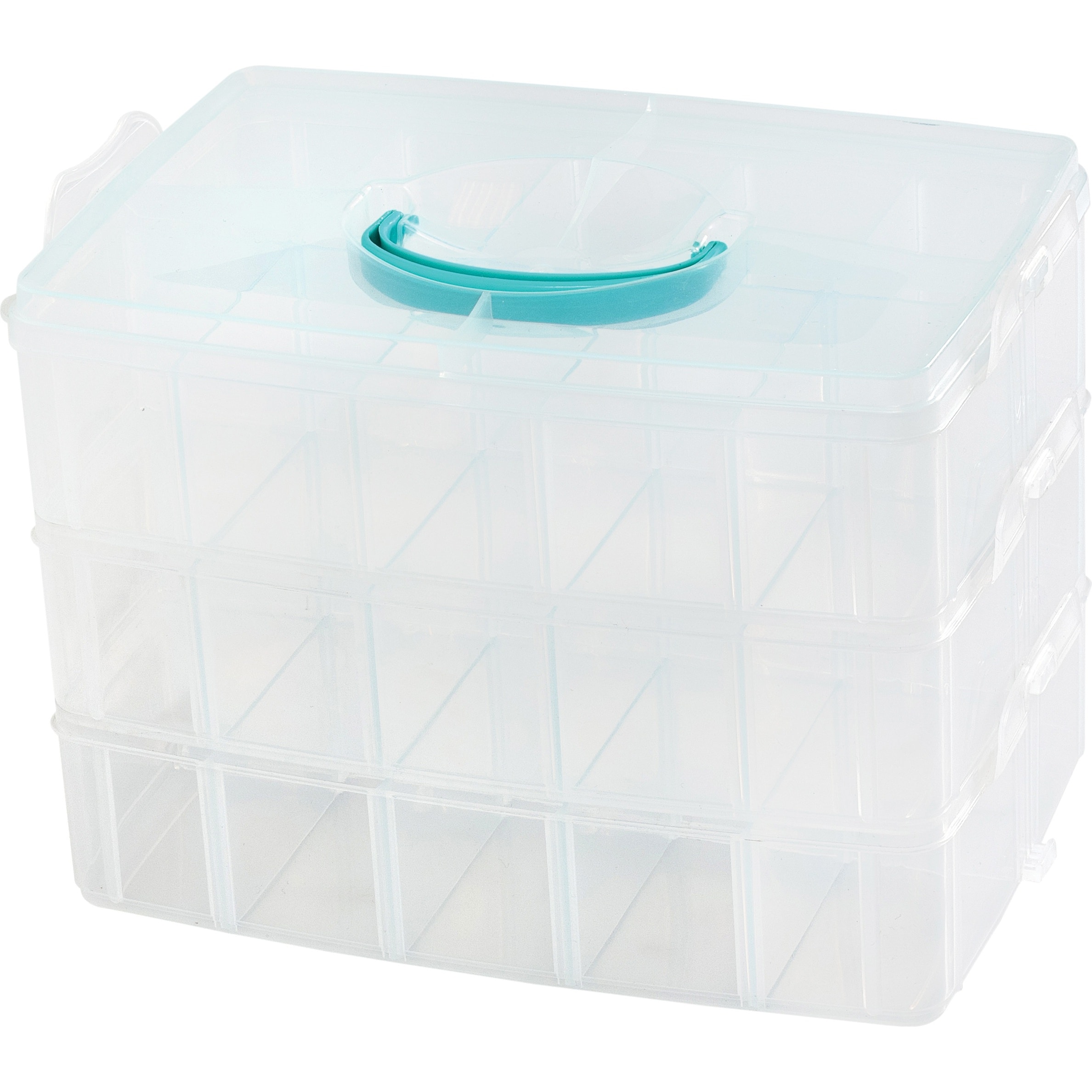 Home Organization 3 Tier Plastic Jewelry Storage Organizer Box Case With  Adjustable Compartments NI4246004