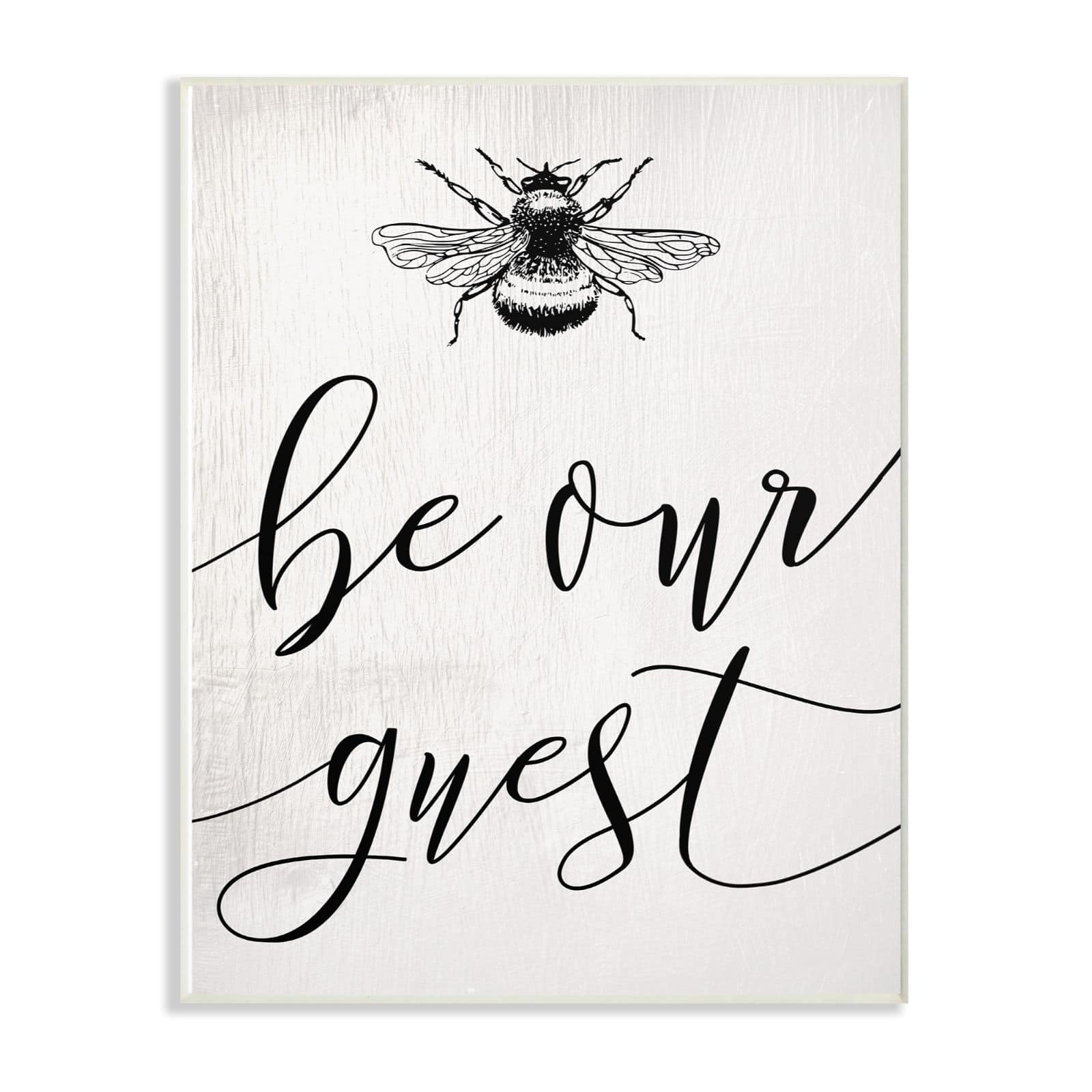 Stupell Industries Be Our Guest Bumble Bee Script Wall Plaque Michaels