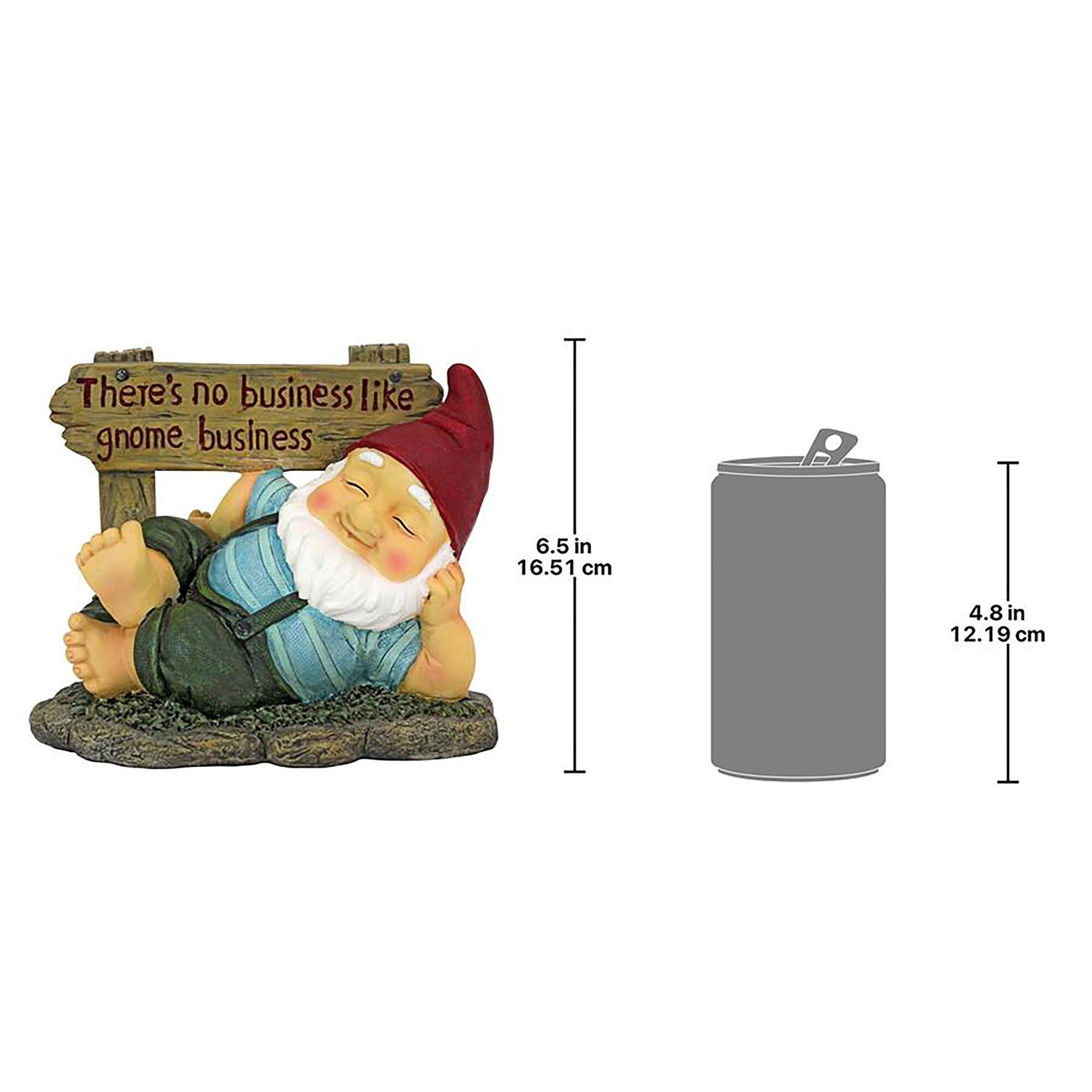 Design Toscano 8&#x22; Irving Gnomlin Resting on His Laurels Garden Gnome Statue