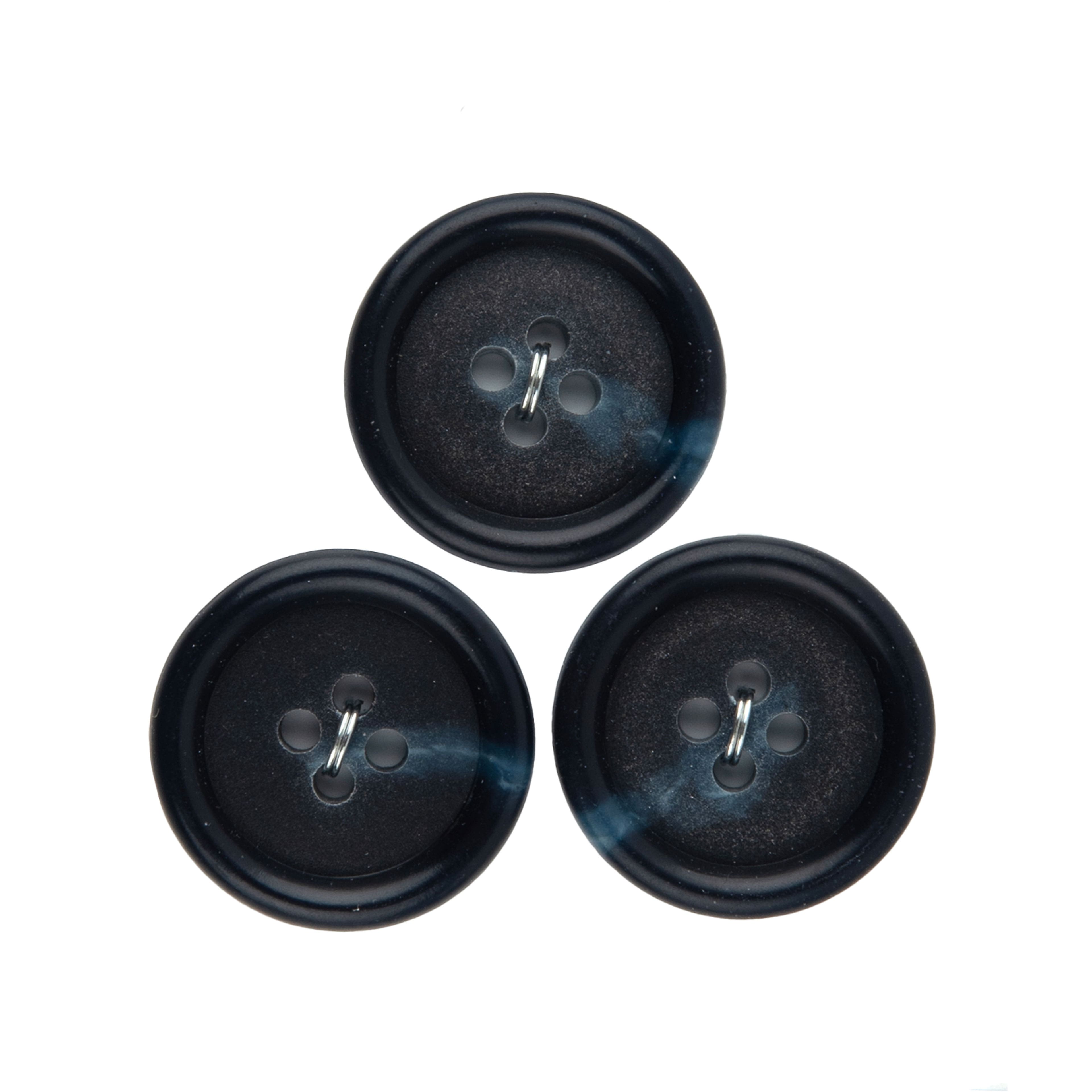 Spectrum Cool 7/8&#x22; Dark Navy Blue 4-Hole Buttons, 3ct.