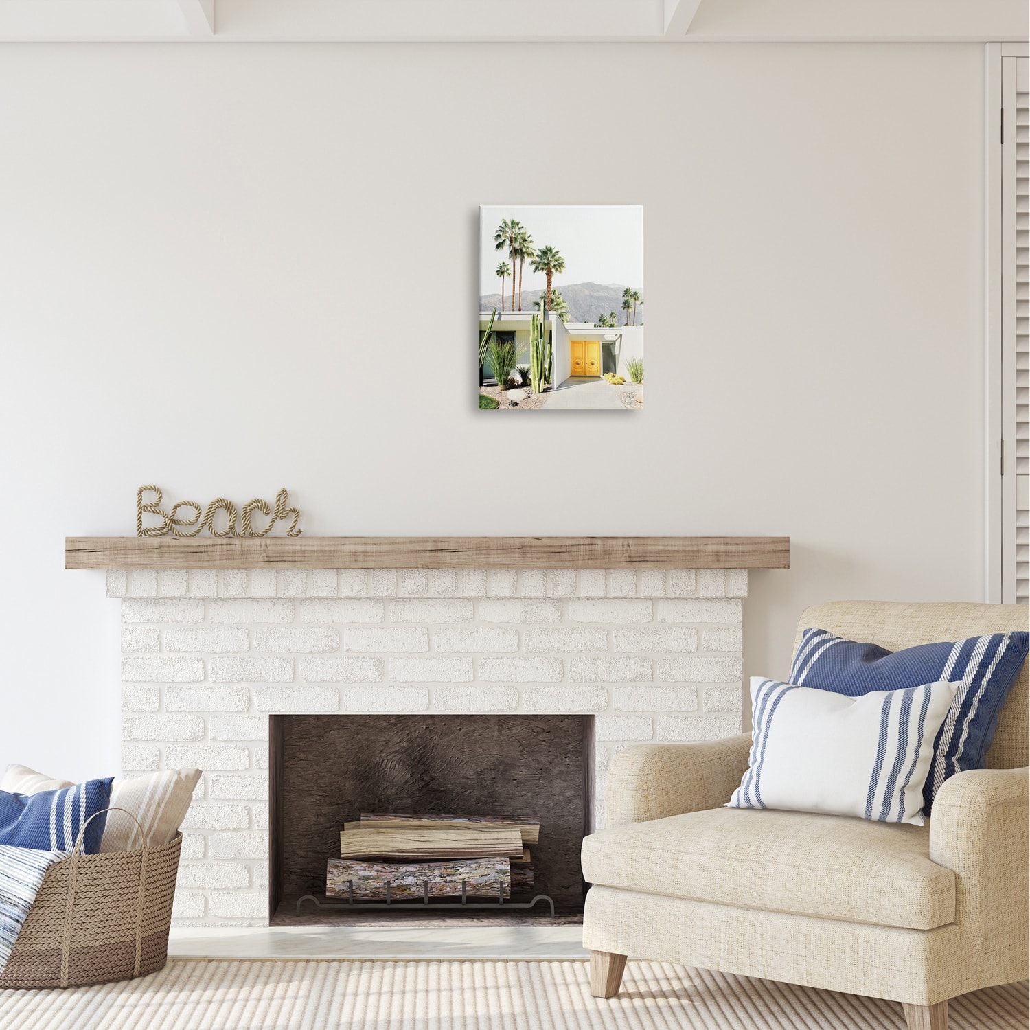 Stupell Industries Palm Springs House Photography Canvas Wall Art