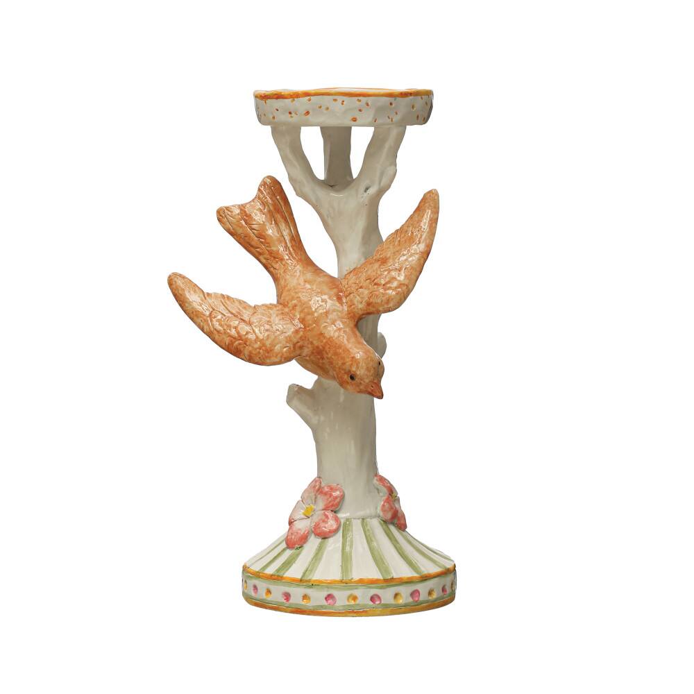 Hello Honey® Multicolor Bird & Tree Pillar Candle Holder