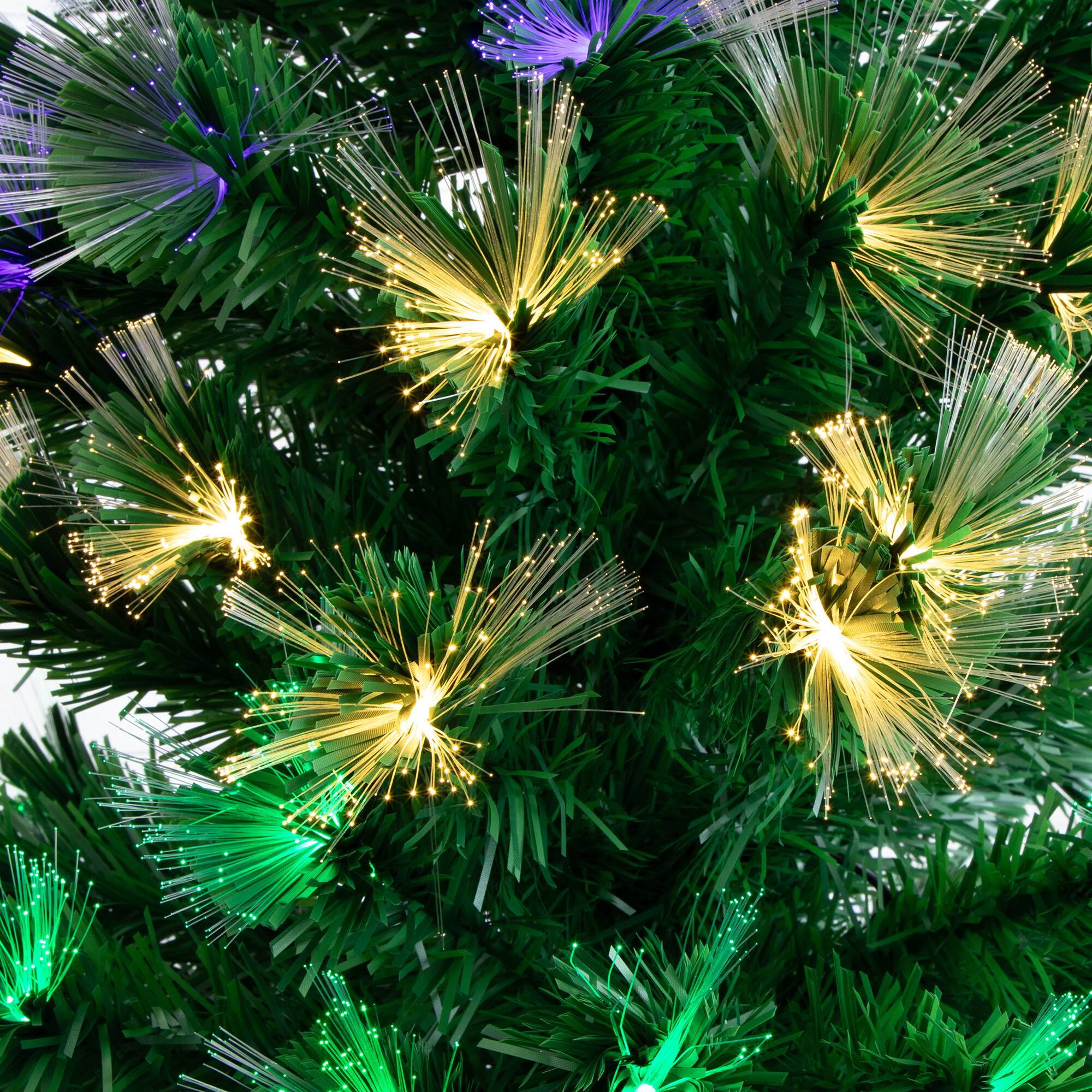6ft. Fiber Optic Multicolor LED Lights Pine Artificial Christmas Tree