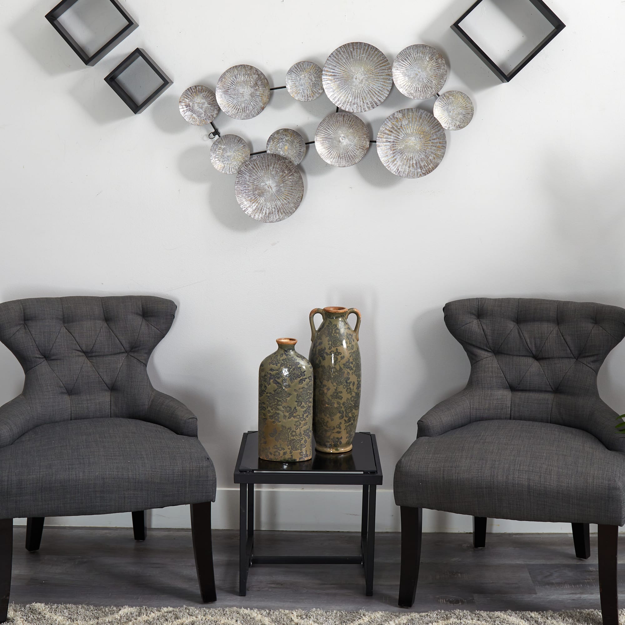 3ft. x 2ft. Galvanized Textured Plates Antique Wall Art