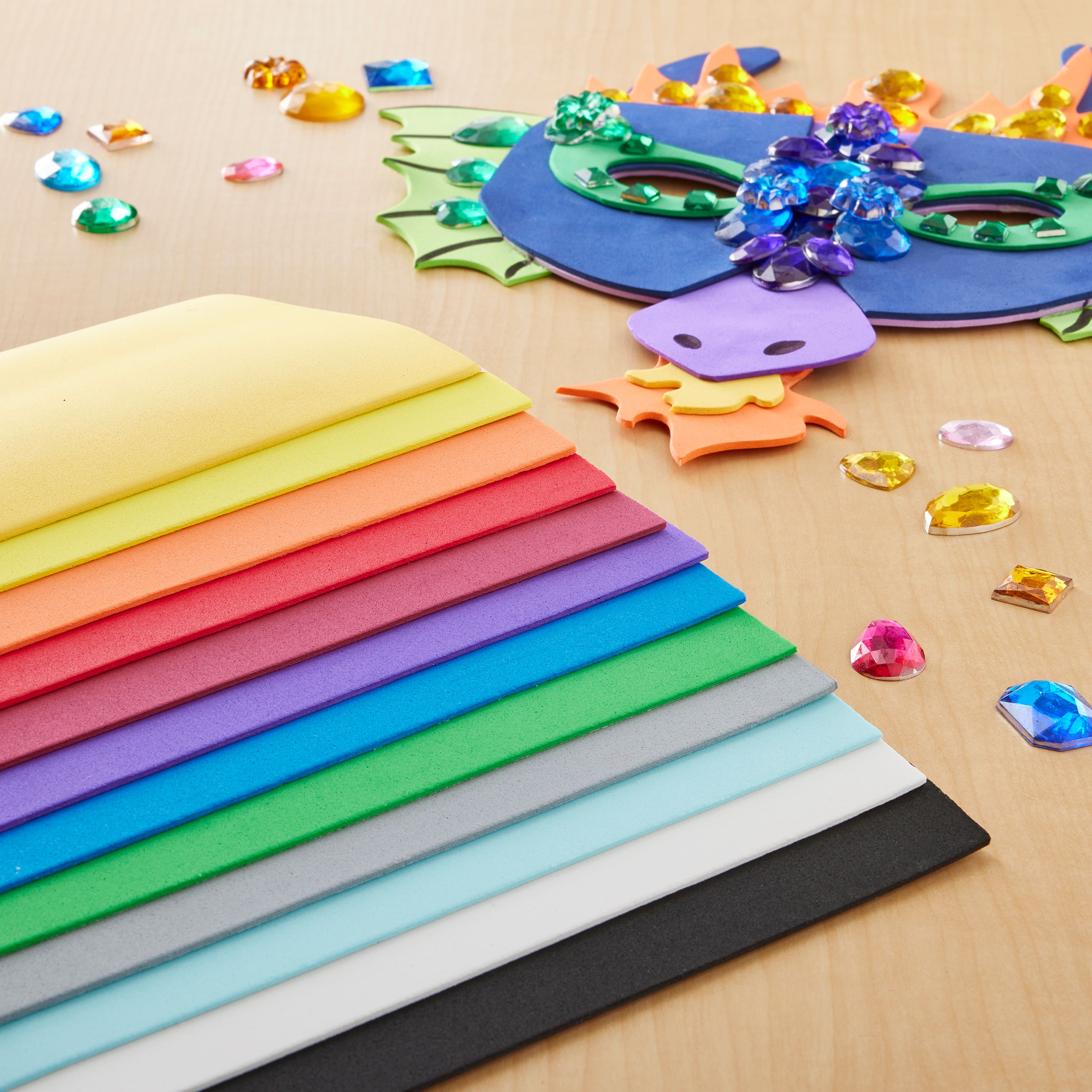 Brights 6" x 9" Foam Sheets Value Pack by Creatology™, 65 Sheets