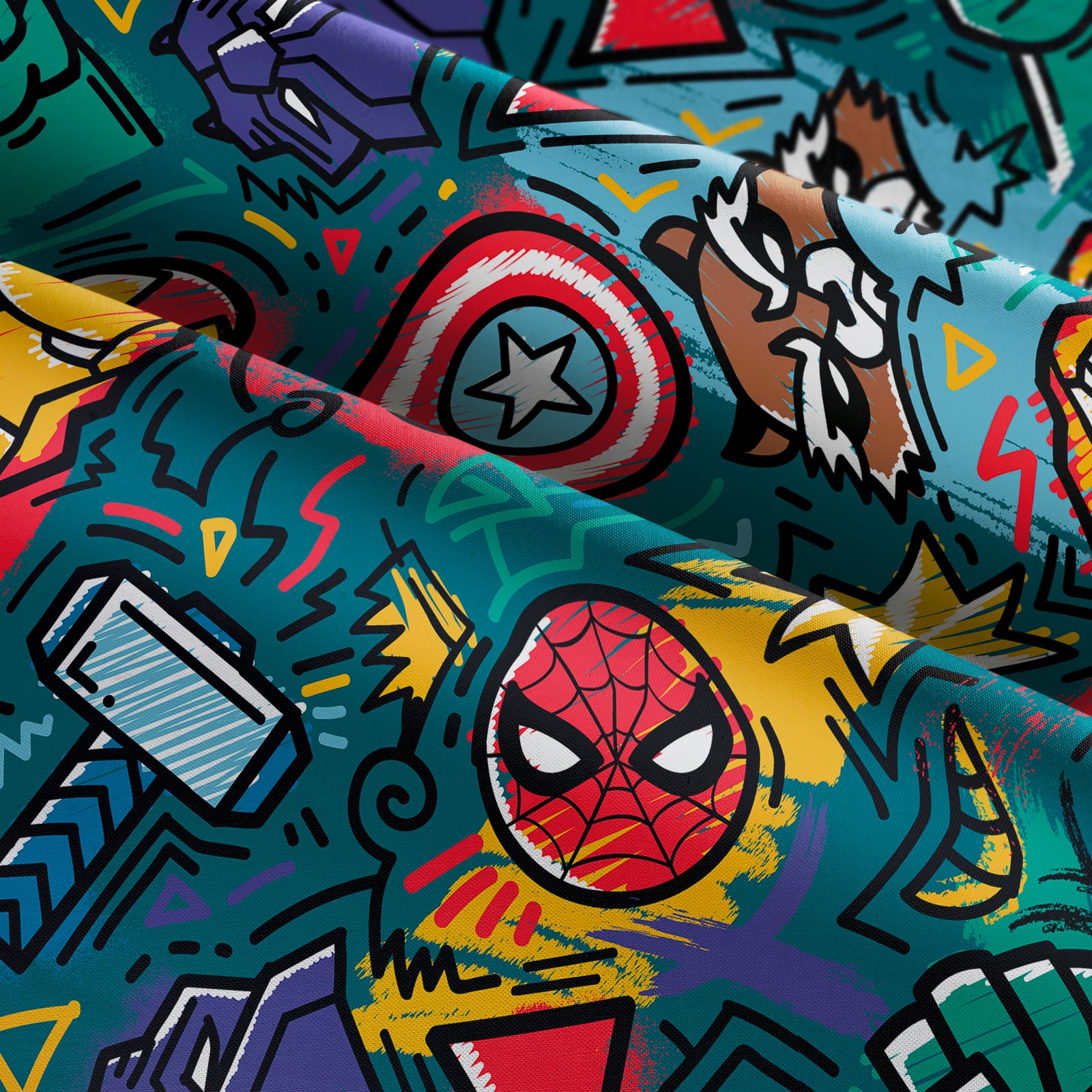 Springs Creative Marvel® Avengers Cartoon Faces Fleece