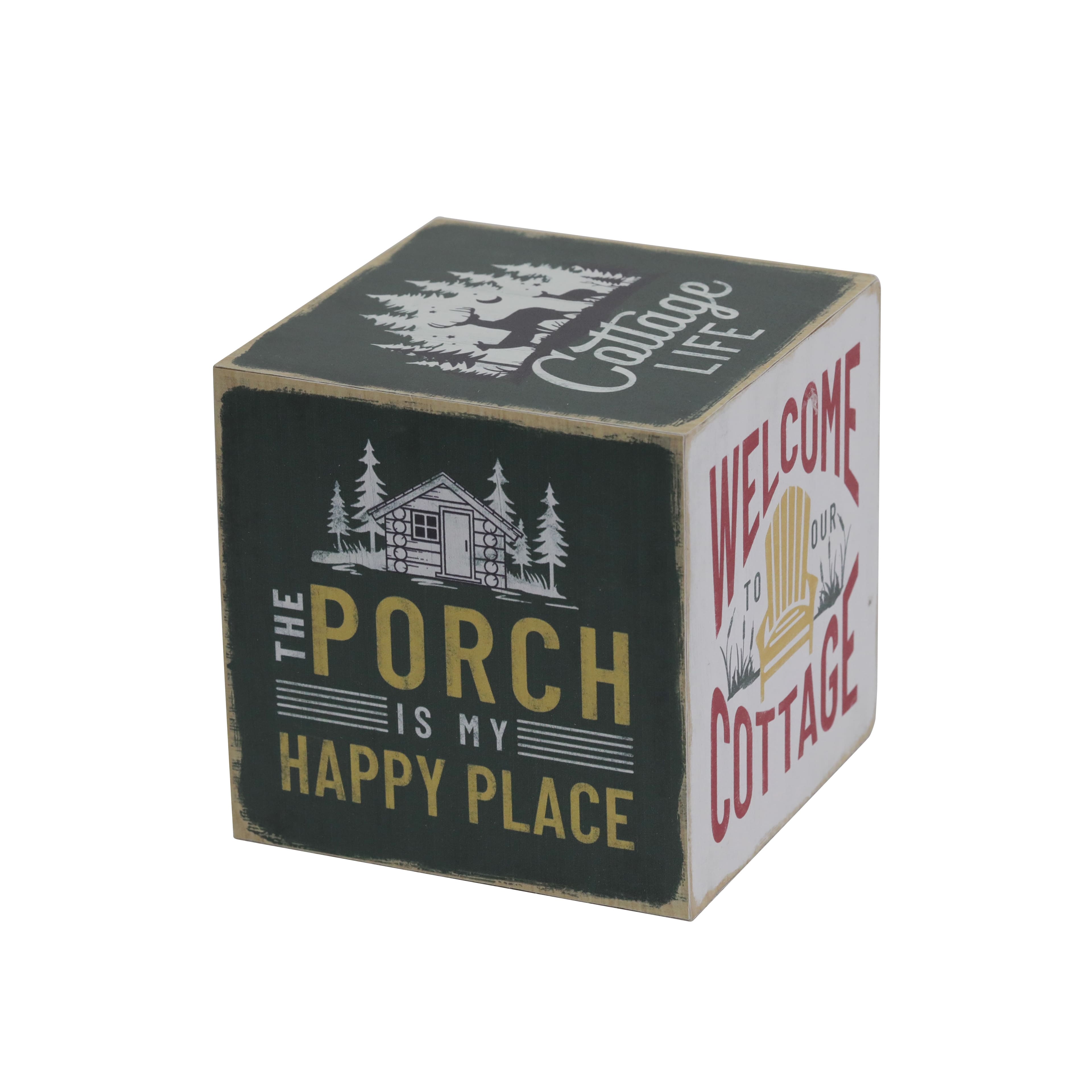 Assorted 5&#x22; Lake Cube Sign by Celebrate It&#xAE;, 1pc.