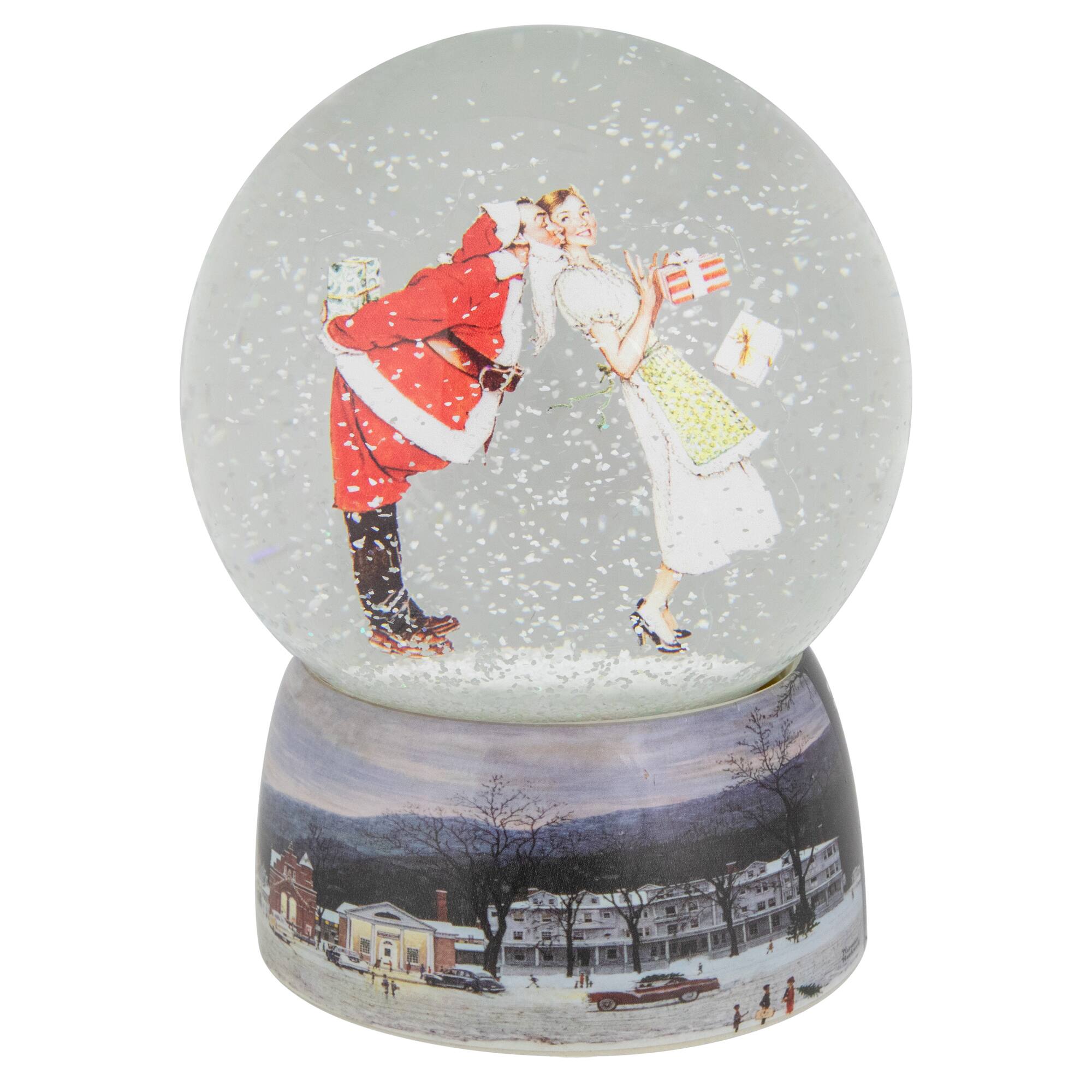6.5" Norman Rockwell Christmas Surprise Snow Globe