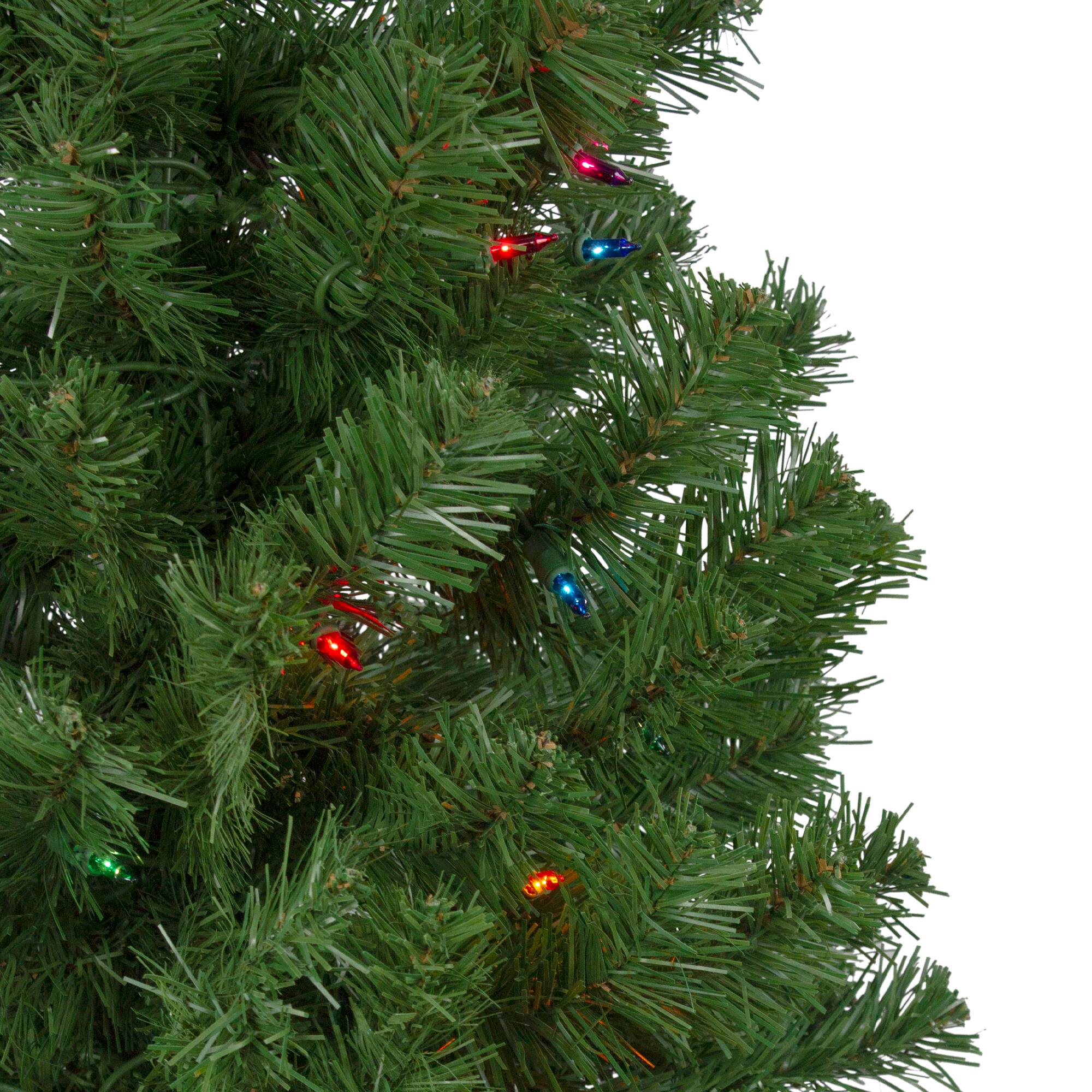 6ft. Pre-Lit Alberta Pine Artificial Christmas Tree, Multicolor Lights