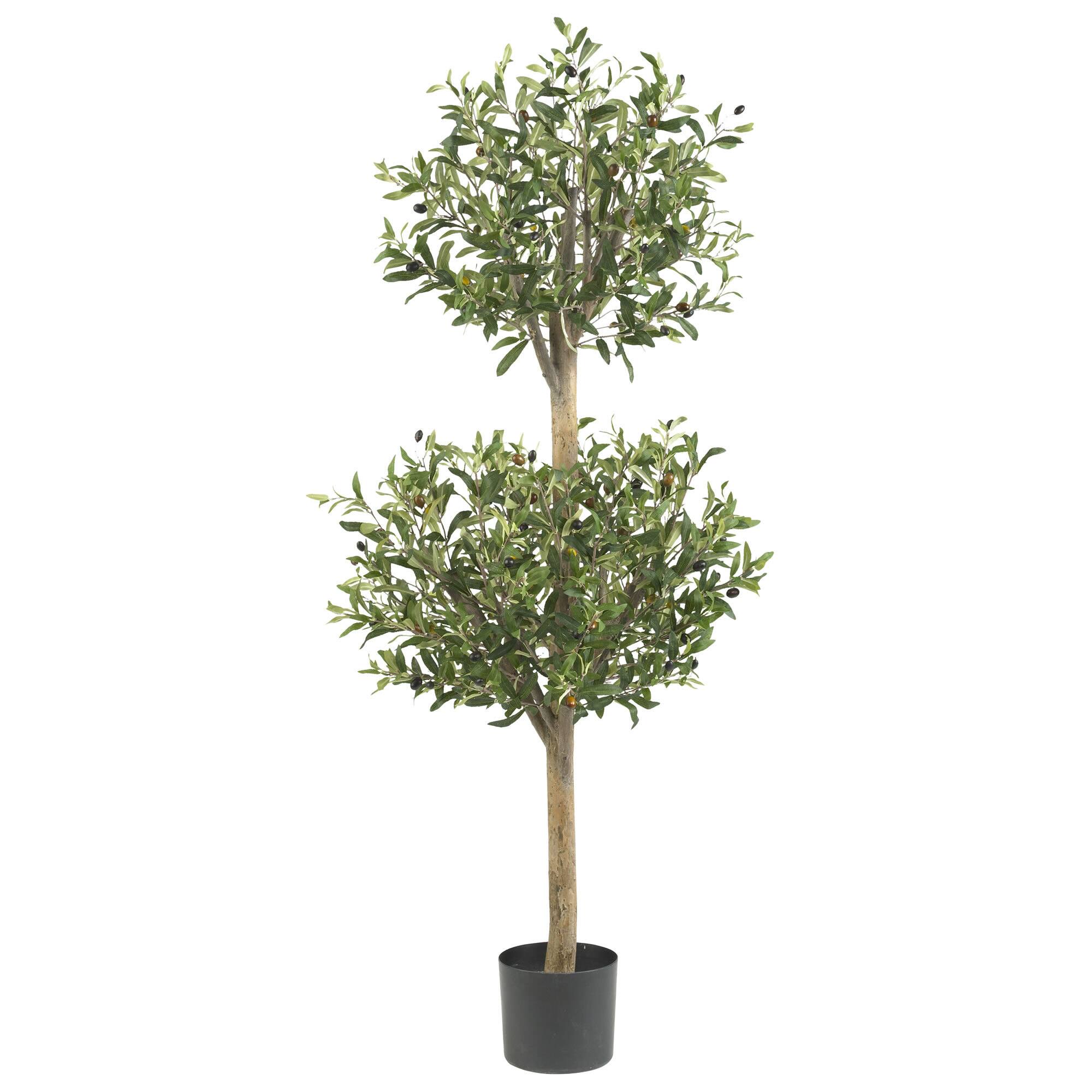 4.5Ft Potted Olive Double Topiary Tree By Nearly Natural | Michaels®