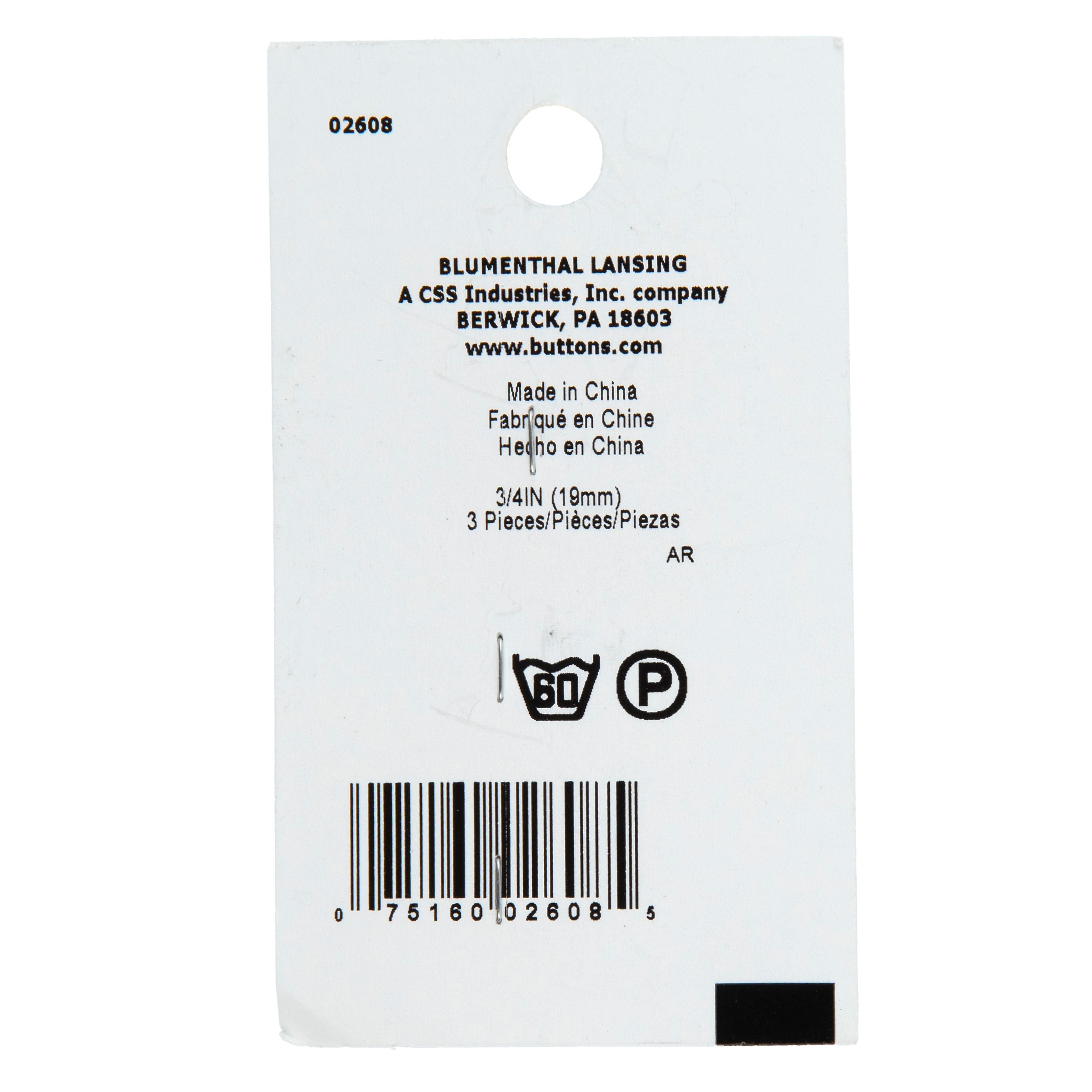 LaMode 3/4" Gold Flat Shank Buttons, 3ct.