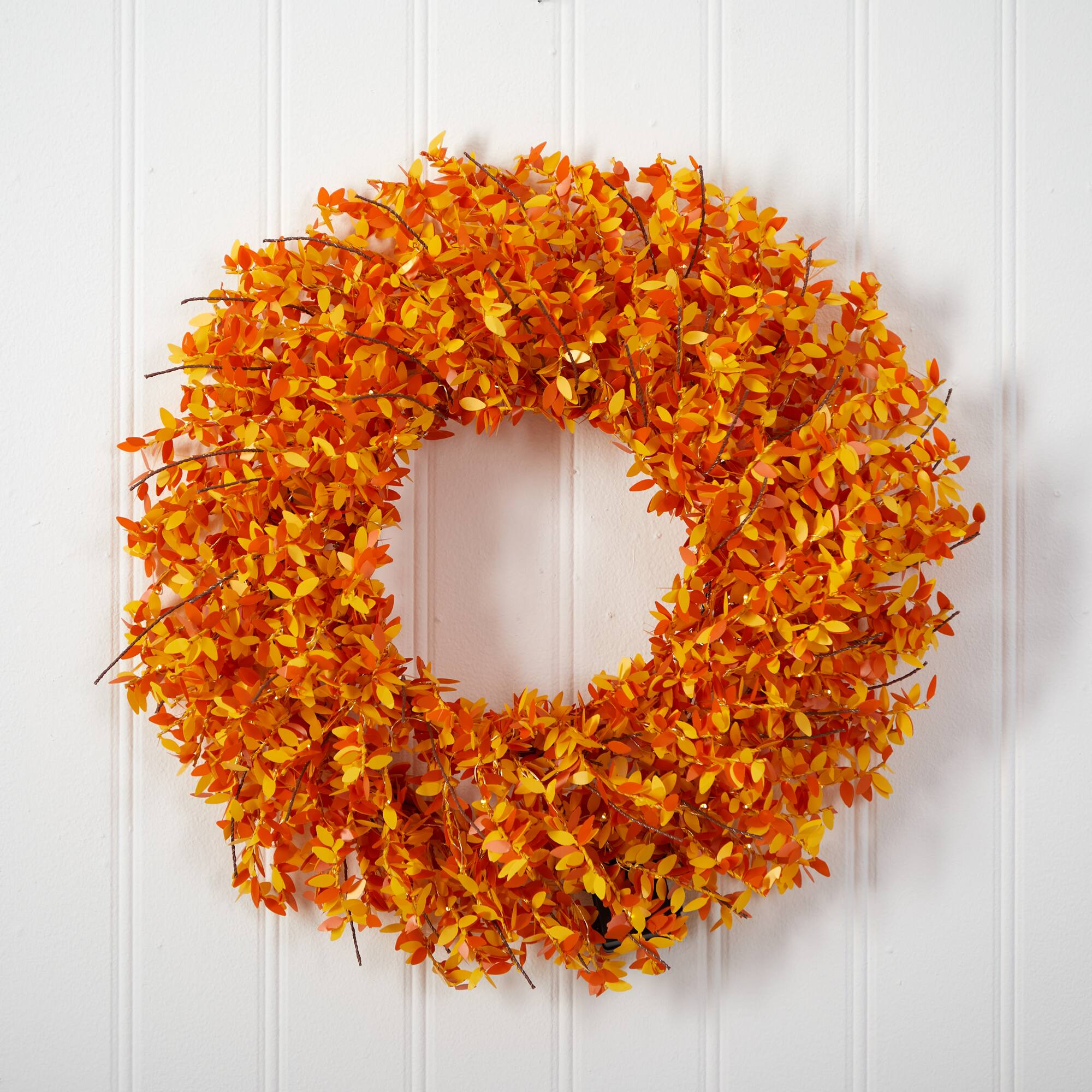 24&#x22; LED Harvest Fall Wreath