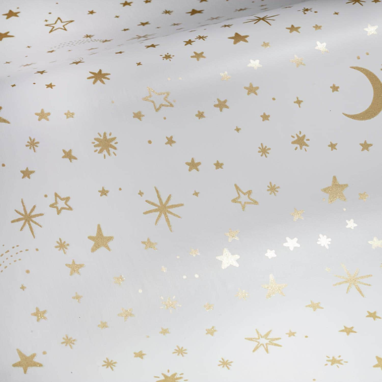 RoomMates Gold Twinkle Little Star Peel &#x26; Stick Wallpaper