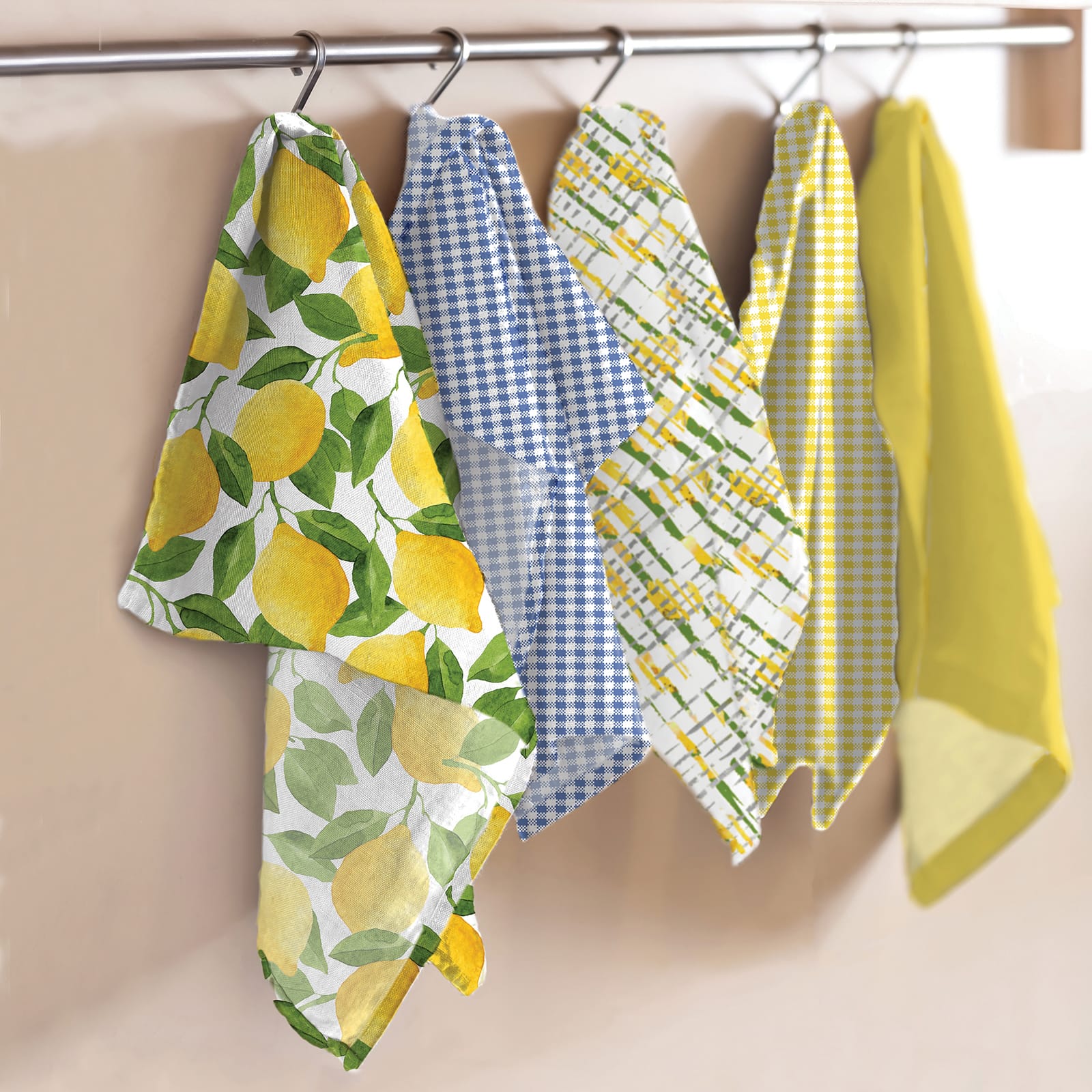 Yellow &#x26; White Plaid Cotton Fabric by Loops &#x26; Threads&#x2122;
