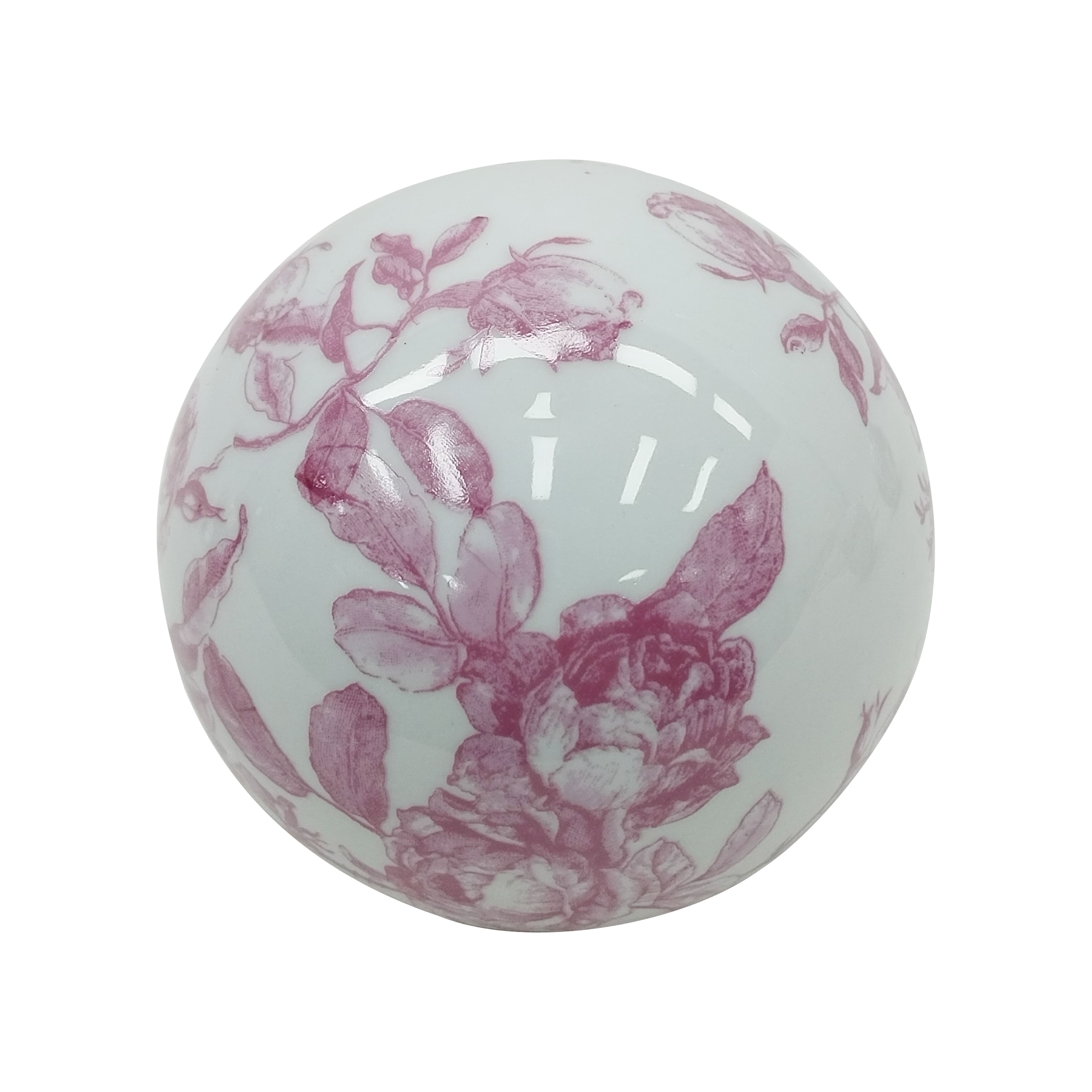 Assorted 4&#x22; Floral Porcelain Ball Tabletop D&#xE9;cor, 1pc. by Ashland&#xAE;