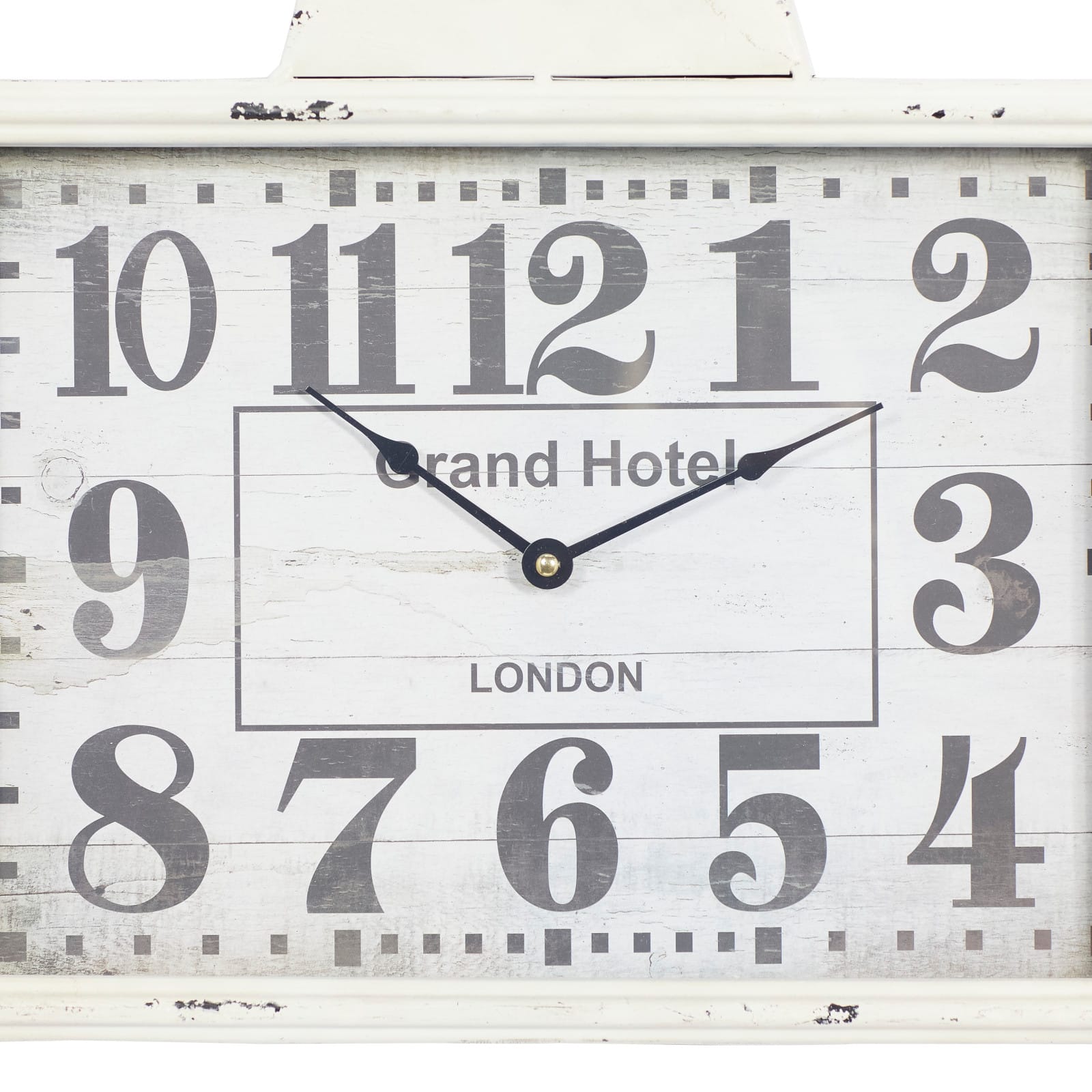 16&#x22; White Metal Vintage Wall Clock