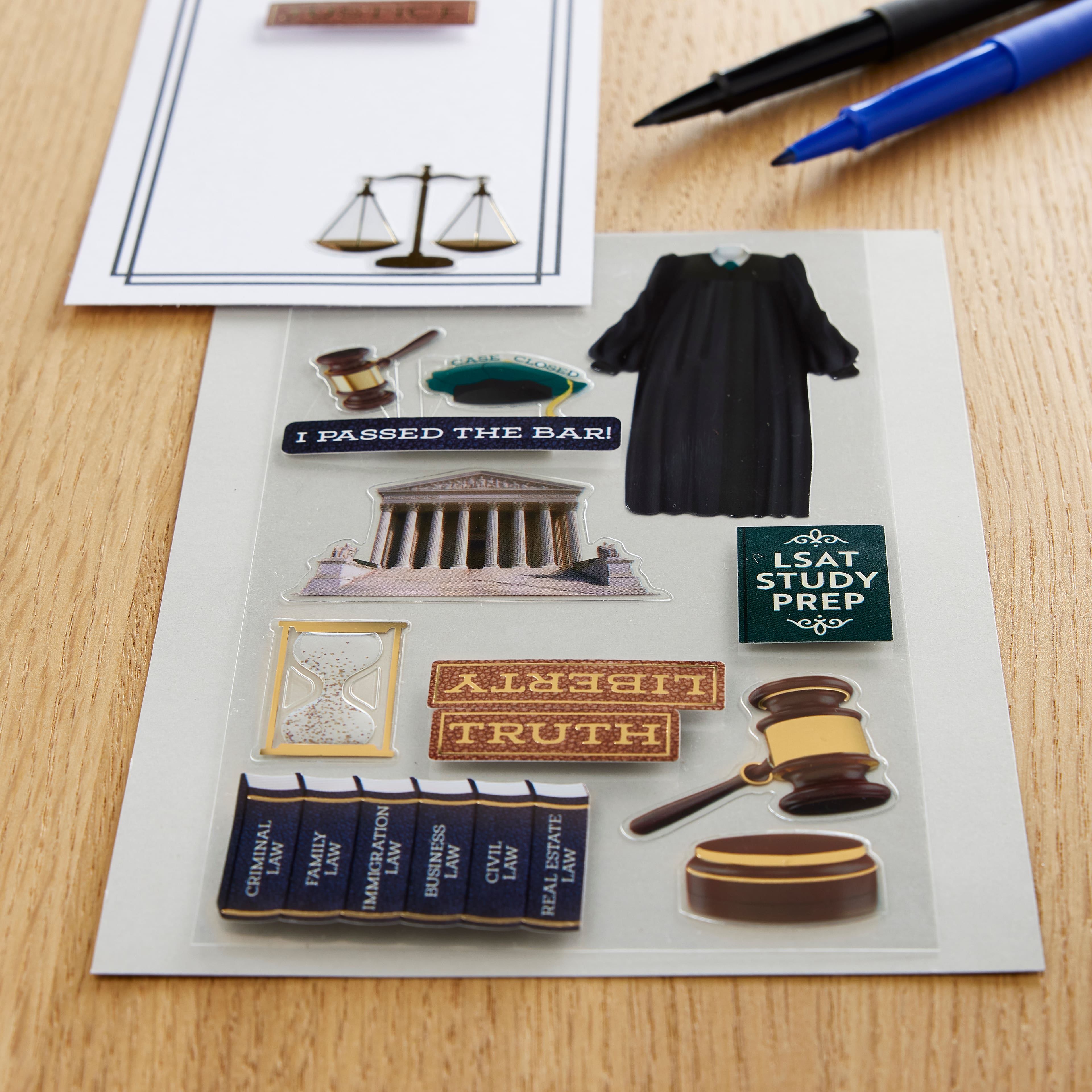 12 Pack: Law School Dimensional Stickers by Recollections™