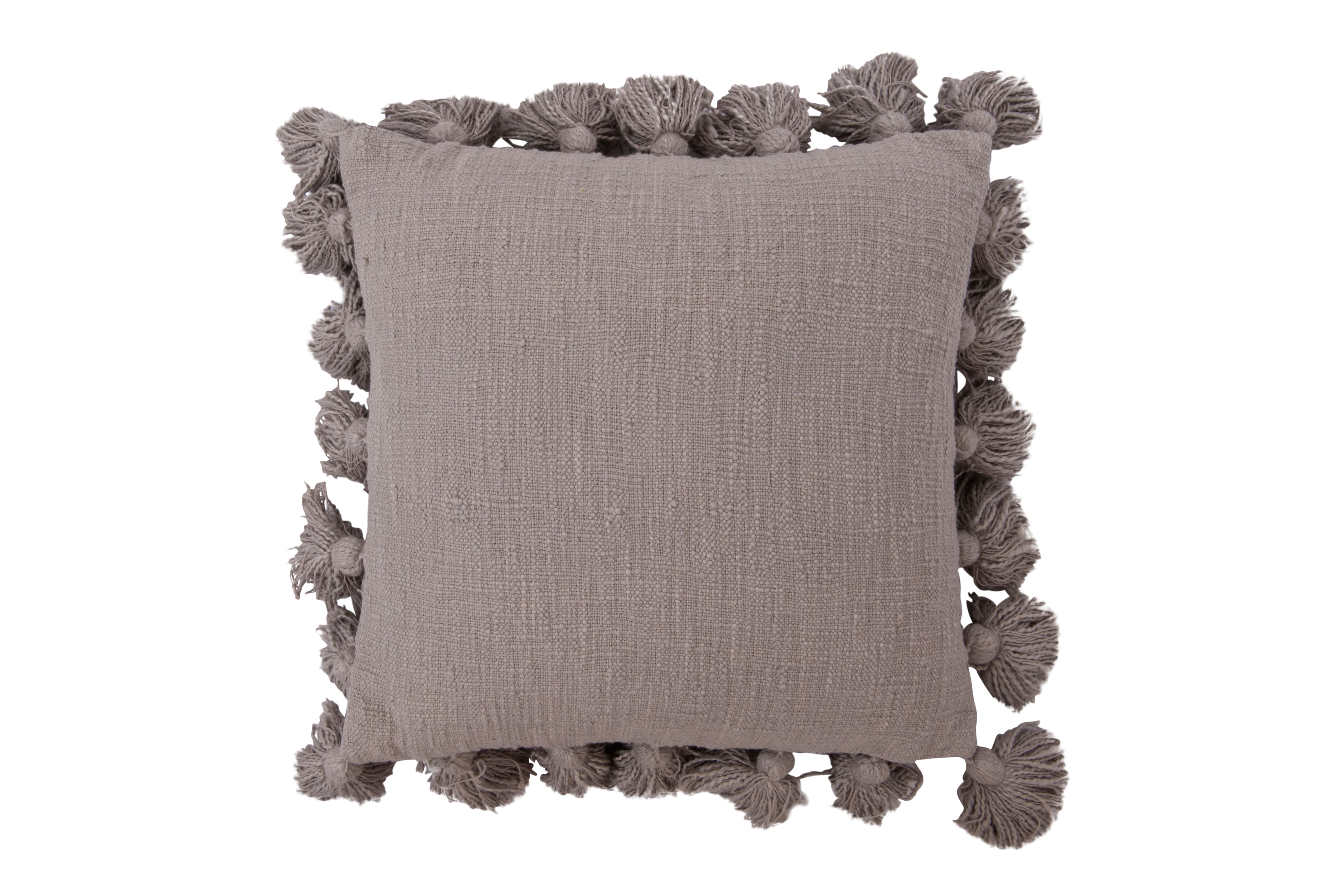 Hello Honey® Woven Cotton Slub Pillow with Tassels