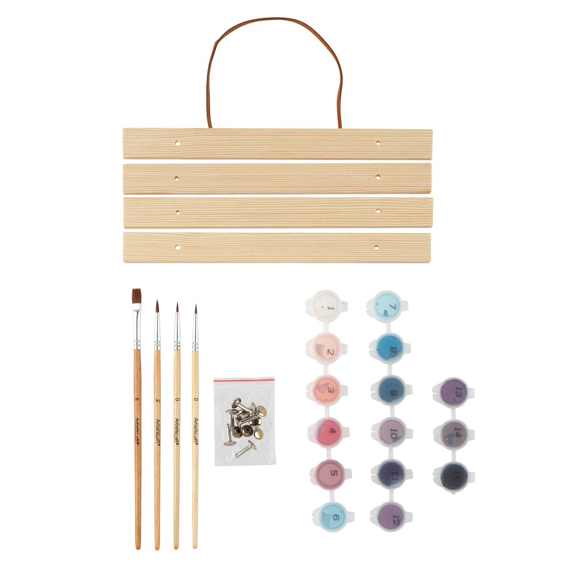 8&#x22; x 10&#x22; Howling Wolf Paint-by-Number Kit with Wood Display Hanger by Artist&#x27;s Loft&#xAE;