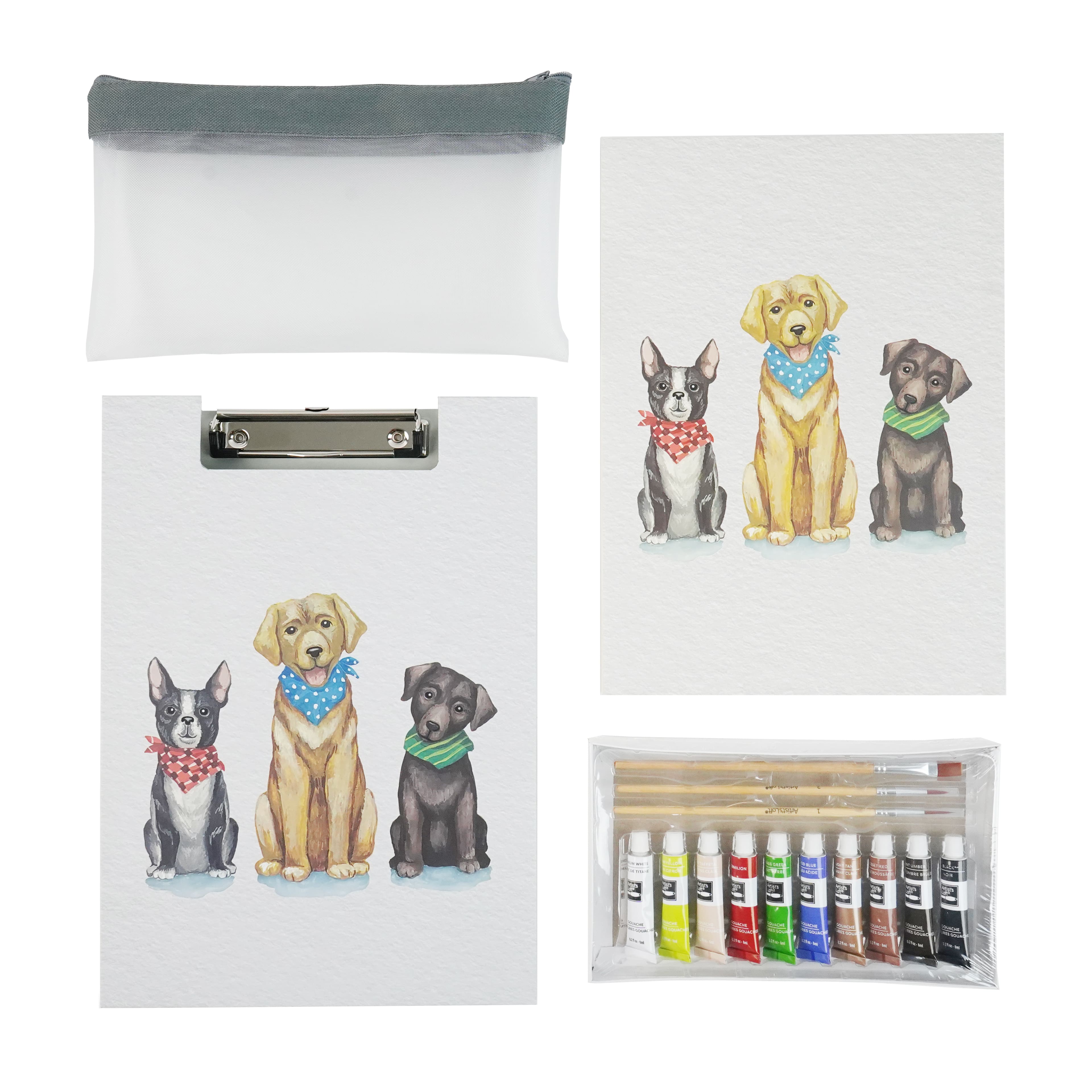 Cahier de peinture &#xE0; la gouache &#xE0; th&#xE8;me d&#x2019;animaux de compagnie d&#x2019;Artist&#x2019;s Loft