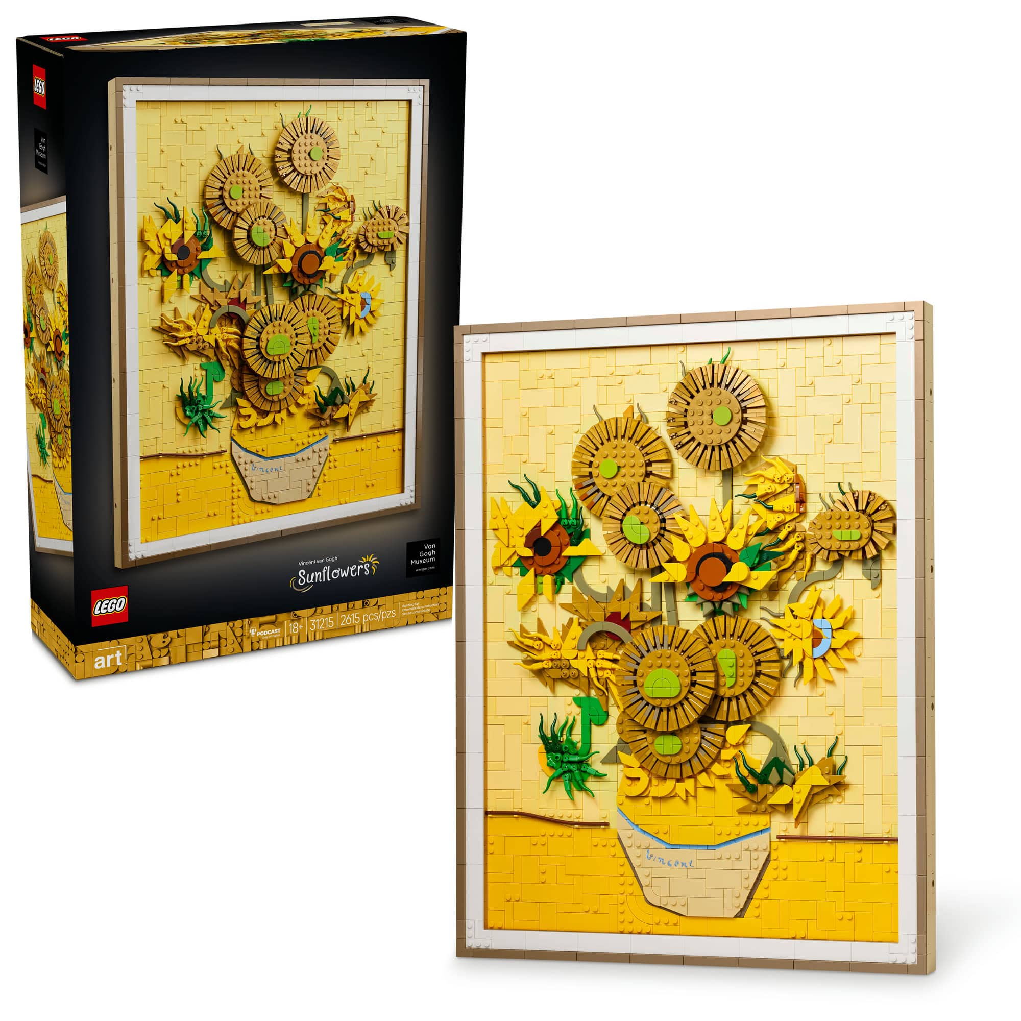 LEGO® Art Vincent van Gogh – Sunflowers Wall Artwork Building Set 31215