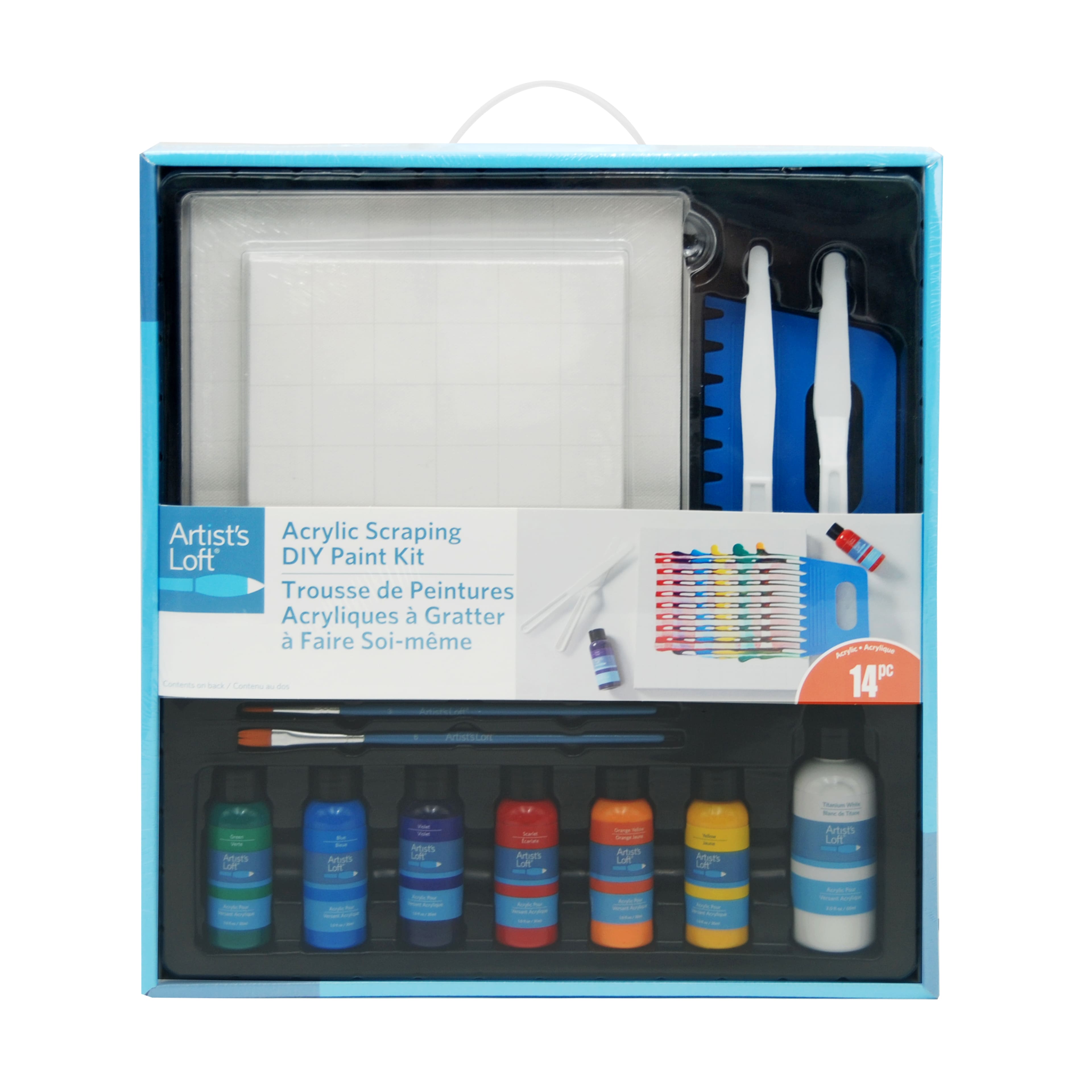 Paint Kit - Fire and Ice Acrylic Painting Kit & Video Lesson - Paint and Sip  At Home - Paint Party