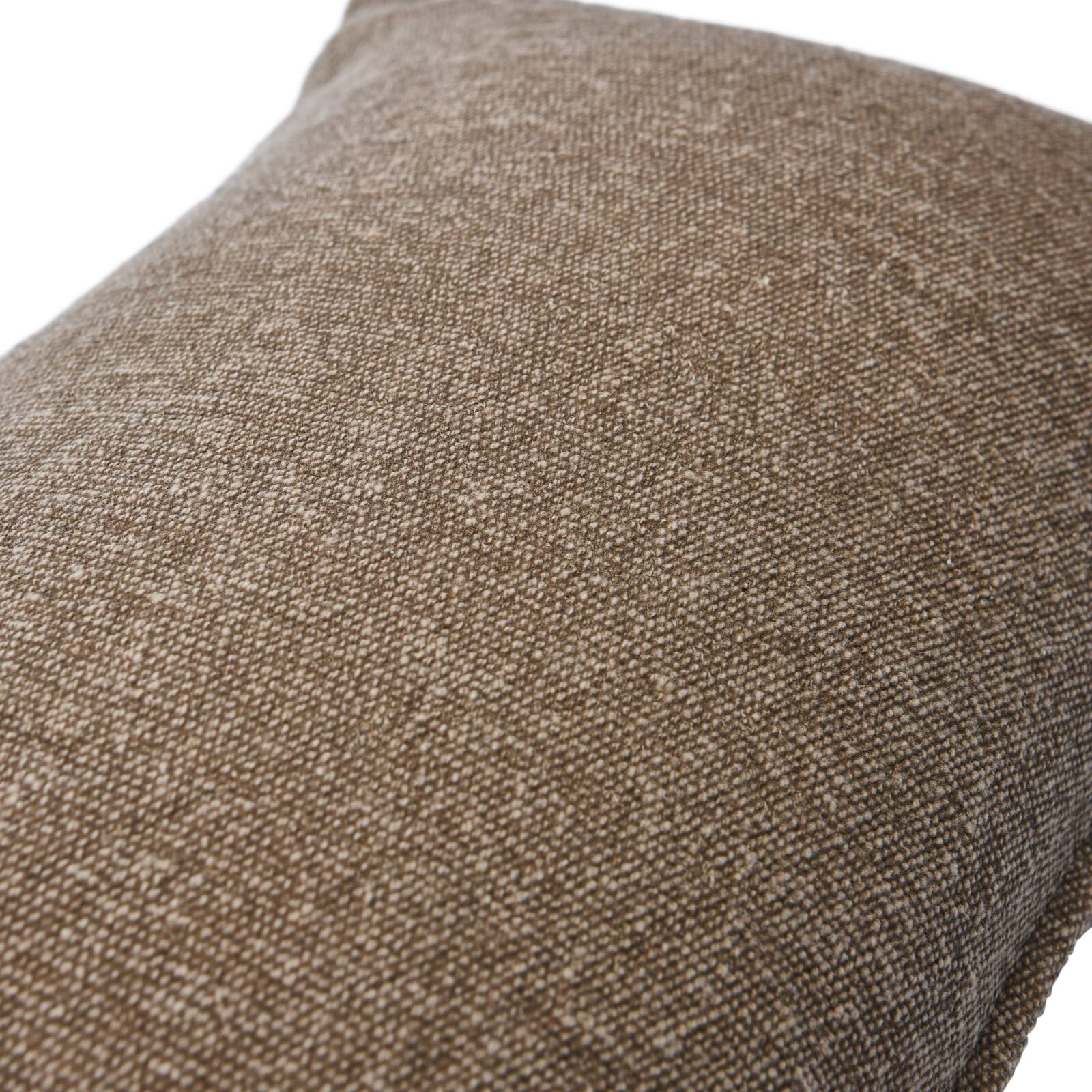 Hello Honey® 20'' Brown Woven Canvas Lumbar Pillow Cover