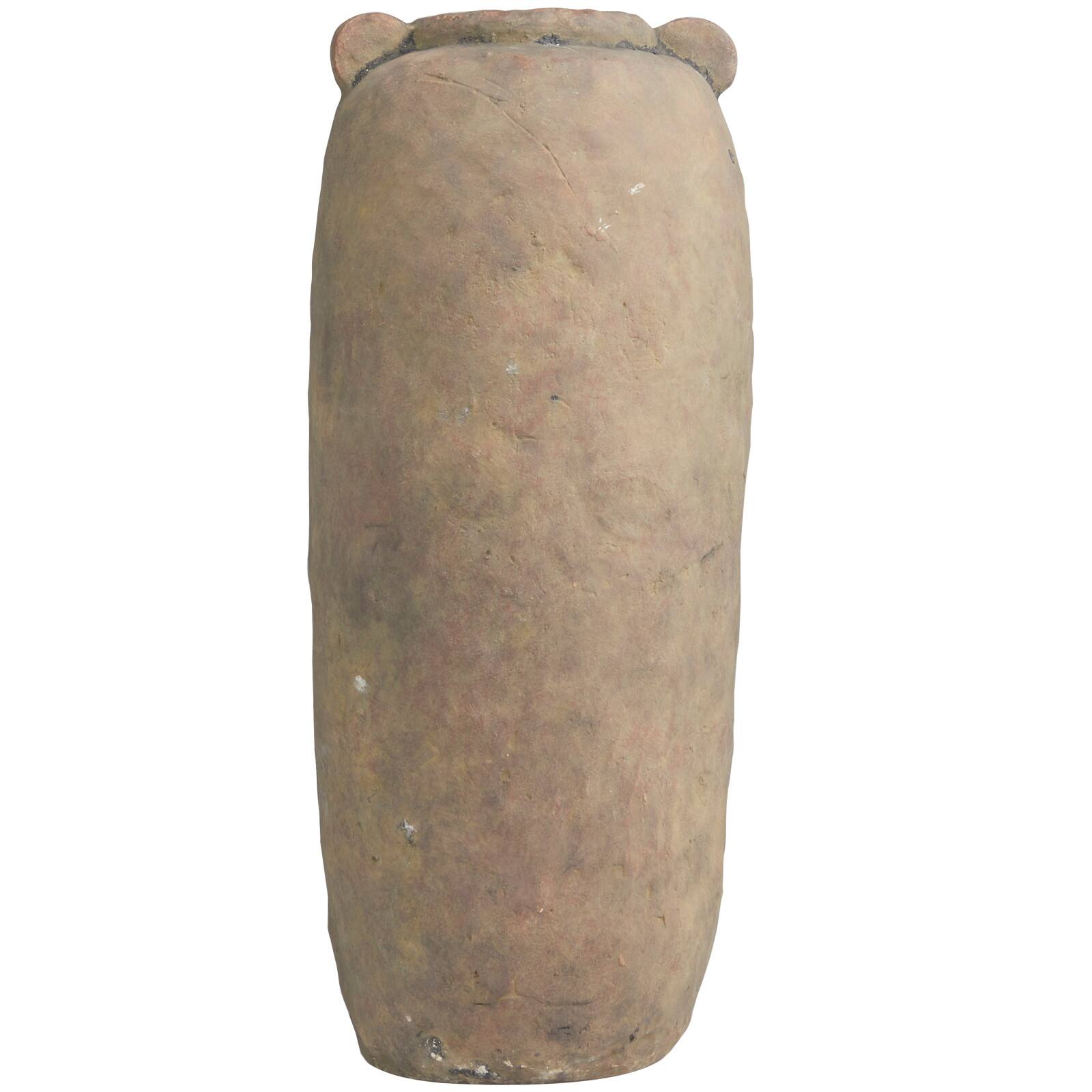 21&#x22; Brown Ceramic Distressed Terra Cotta Vase