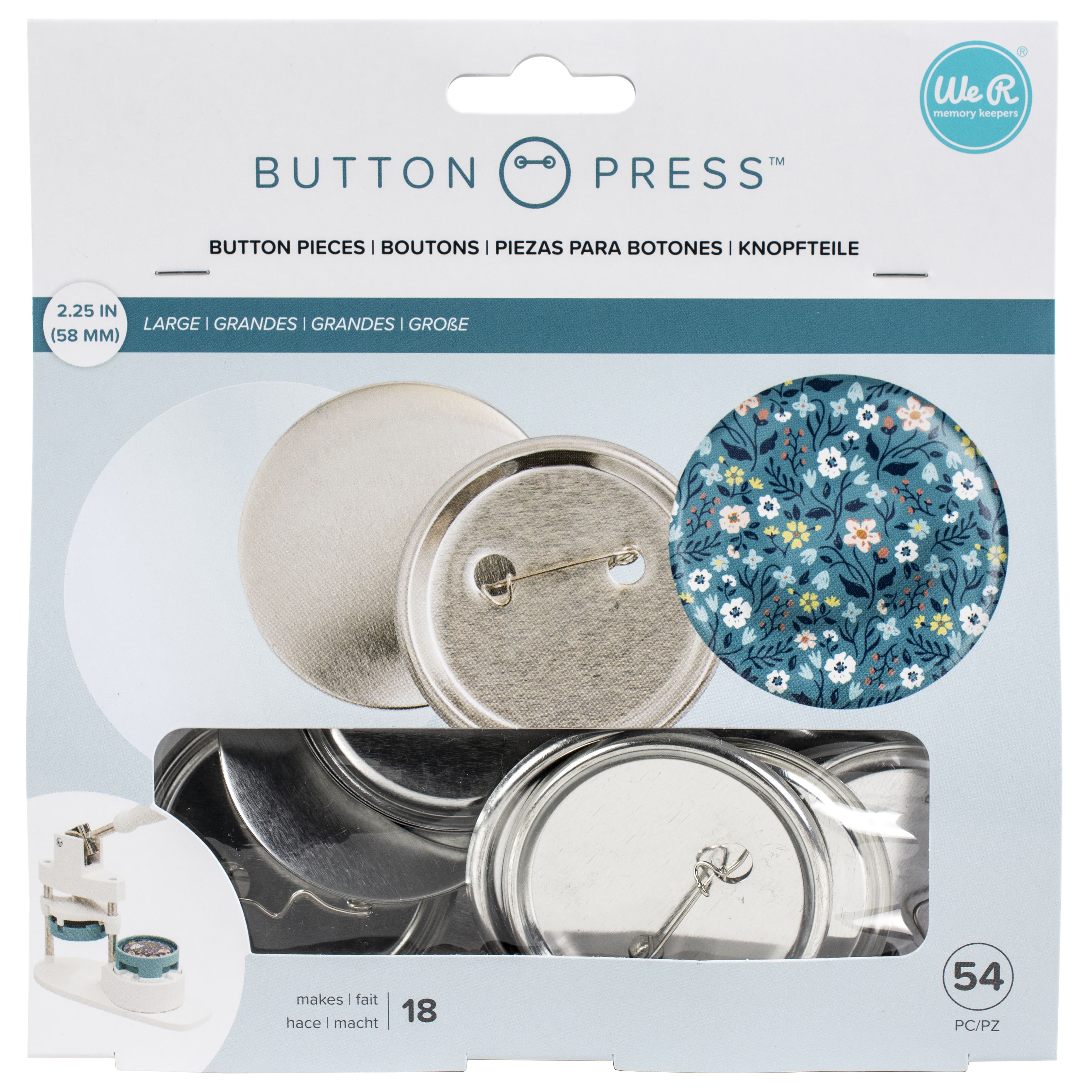 We R Memory Keepers&#xAE; Button Press&#x2122; 2.25&#x22; Large Refill Pack, 54ct