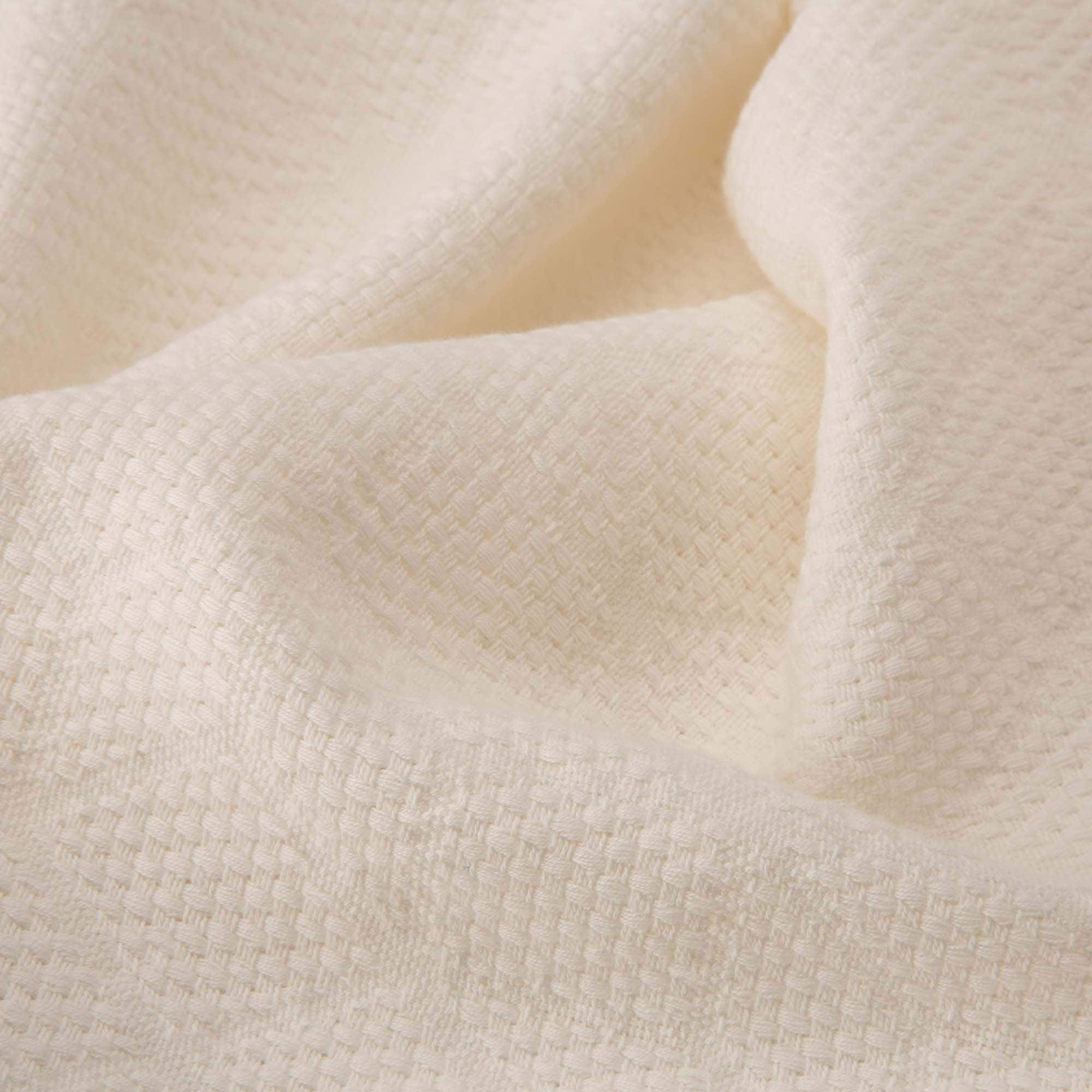 Glitzhome® White Geometry Cotton Woven Throw