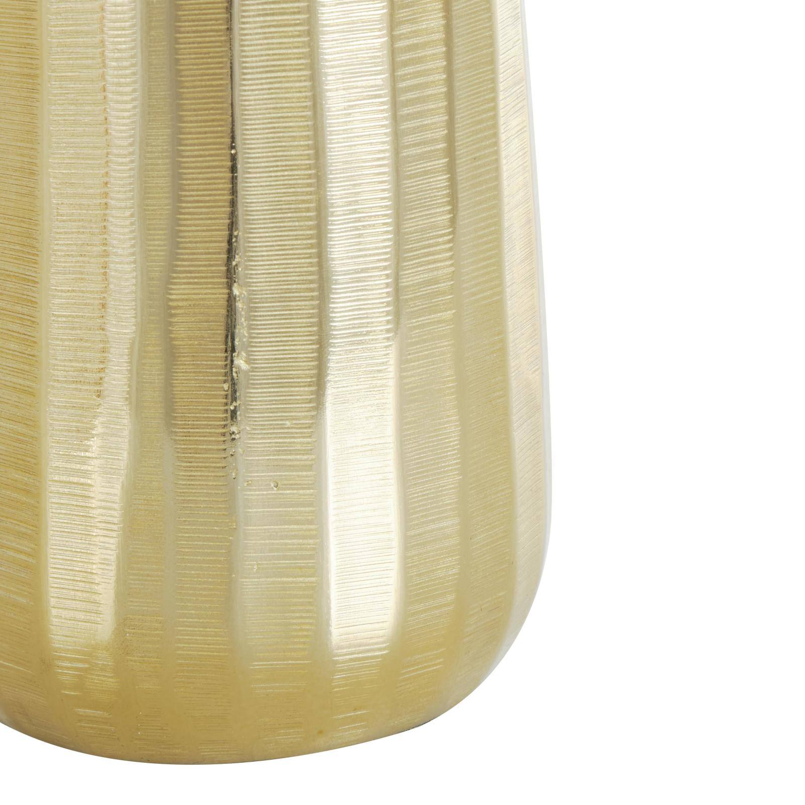 Glam Gold Wavy Textured Aluminum Vase Set