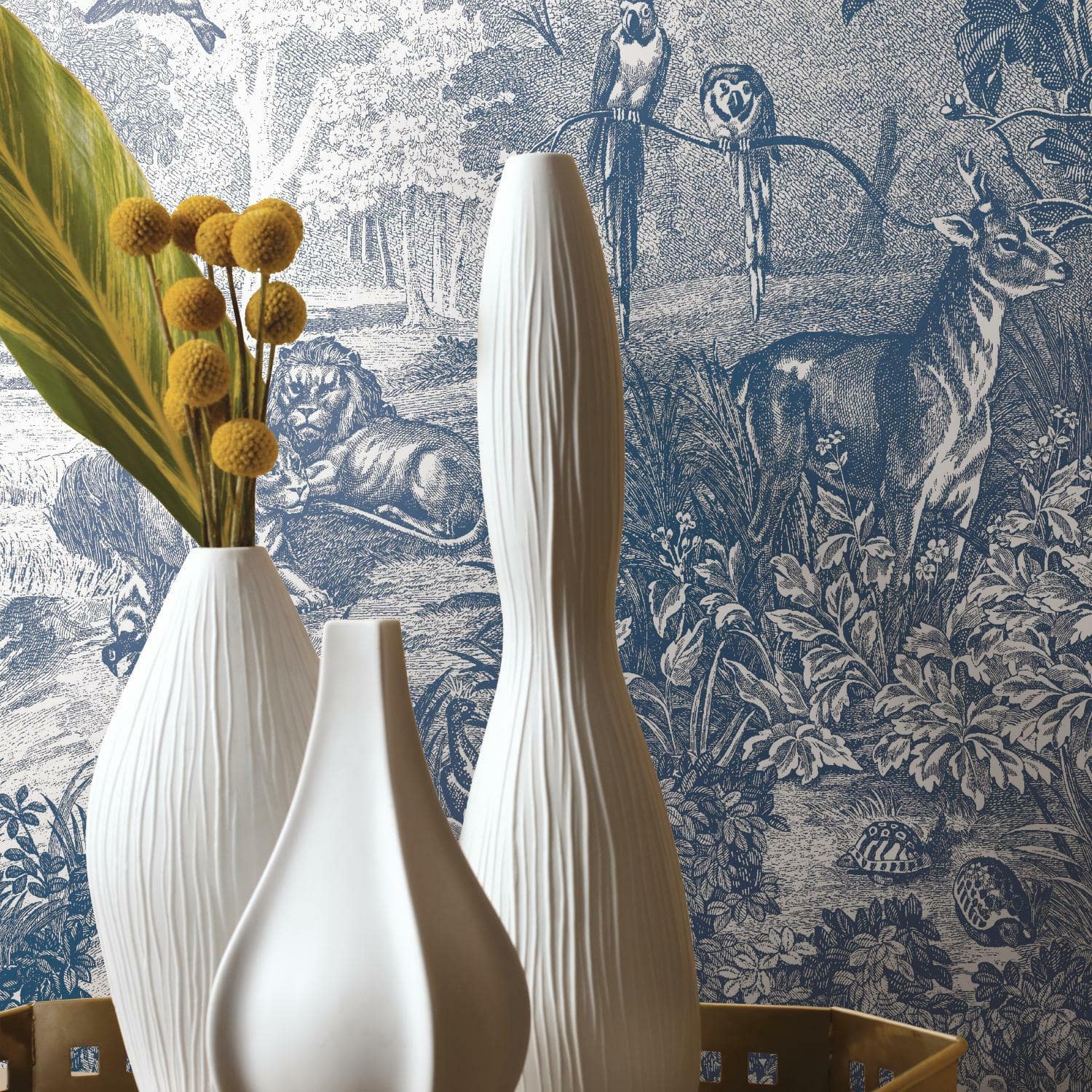 RoomMates Jungle Toile Peel &#x26; Stick Wallpaper